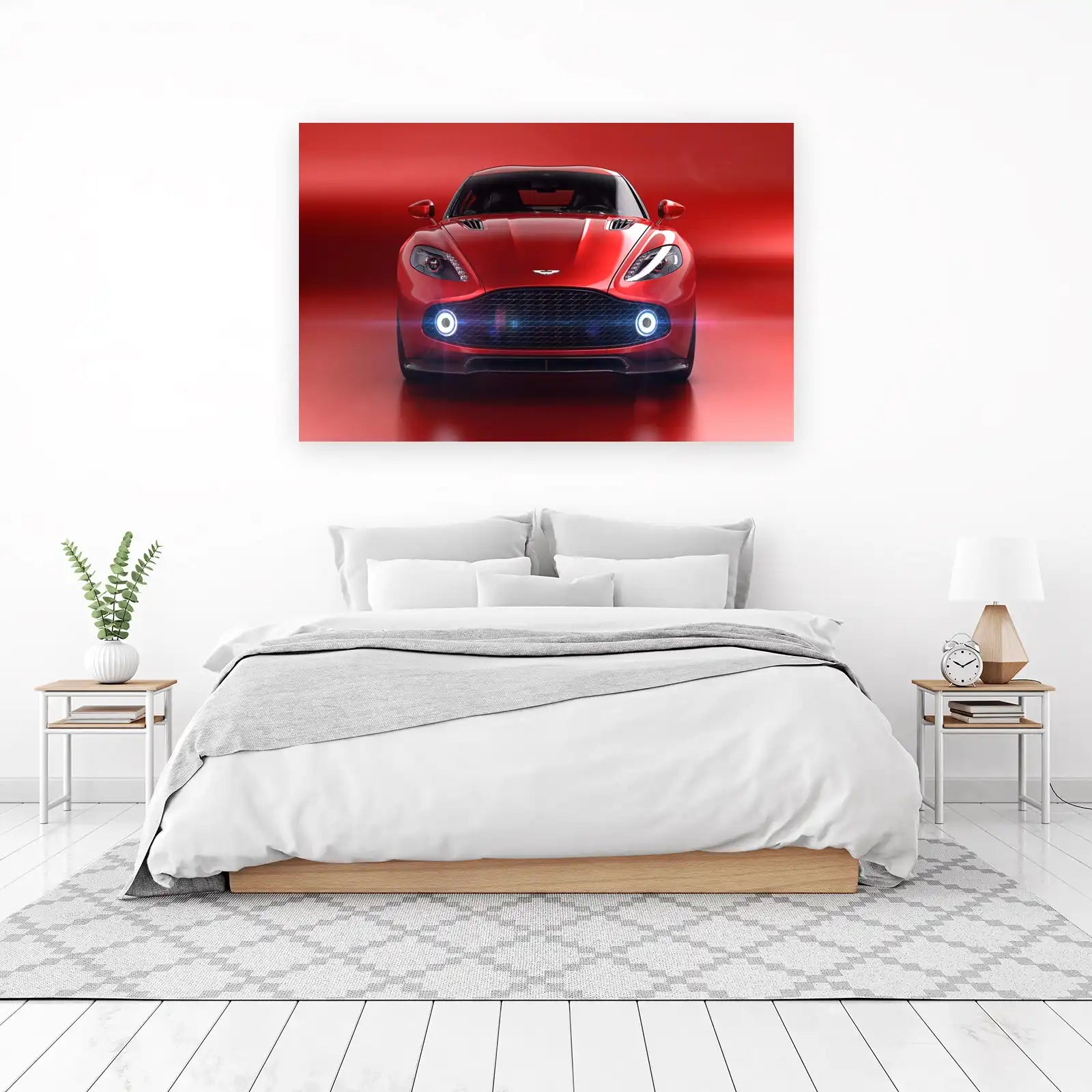 Crimson Speedster Luxury Car Wall Art