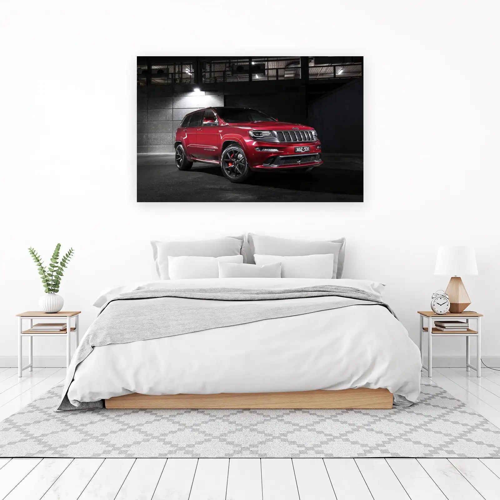 Red Jeep SRT Grand Cherokee Wall Art