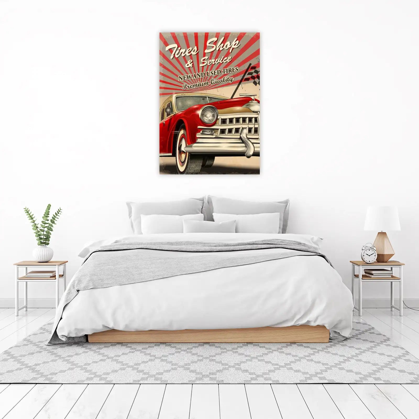 Retro Tires Shop & Service Wall Art
