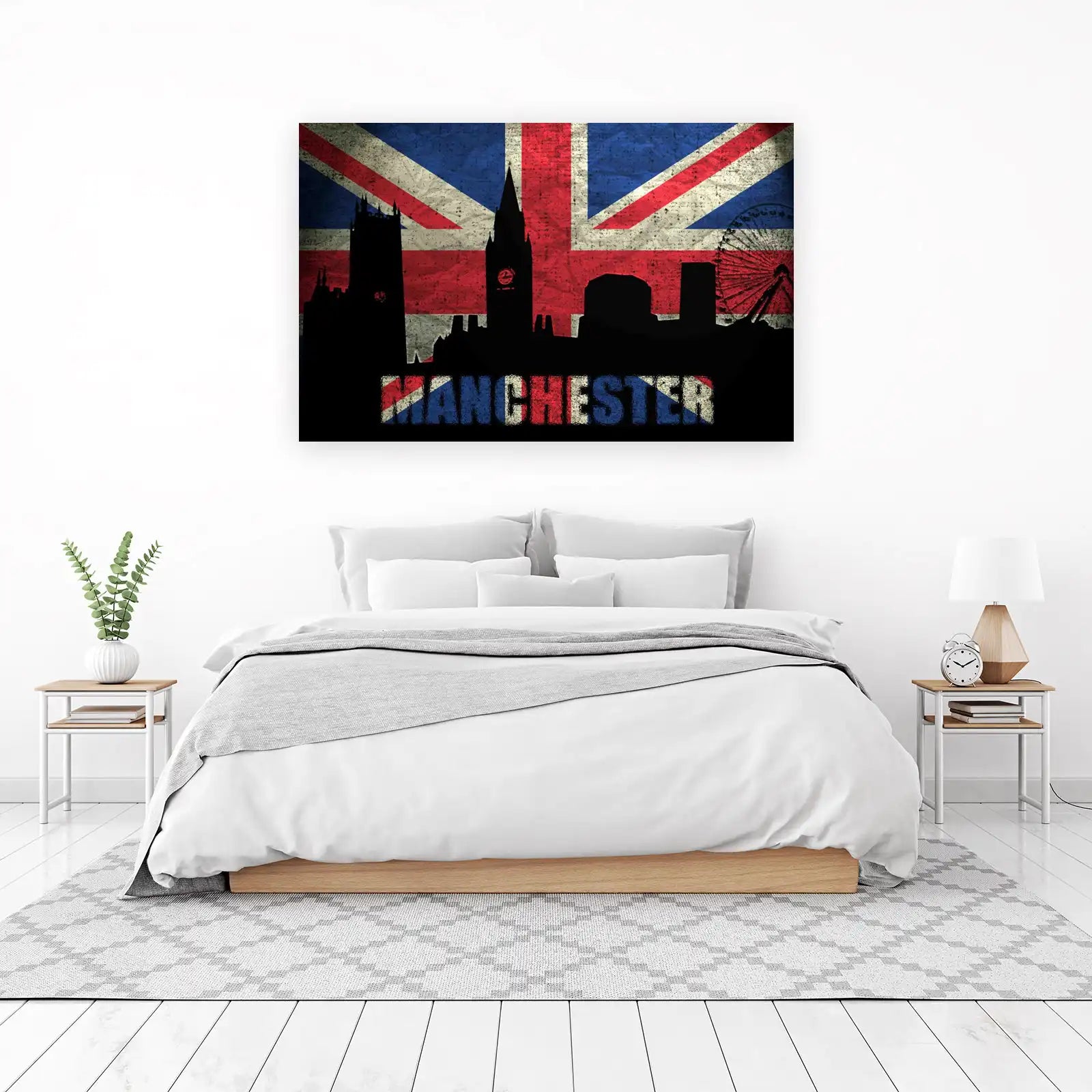 Manchester Skyline Union Jack Wall Art