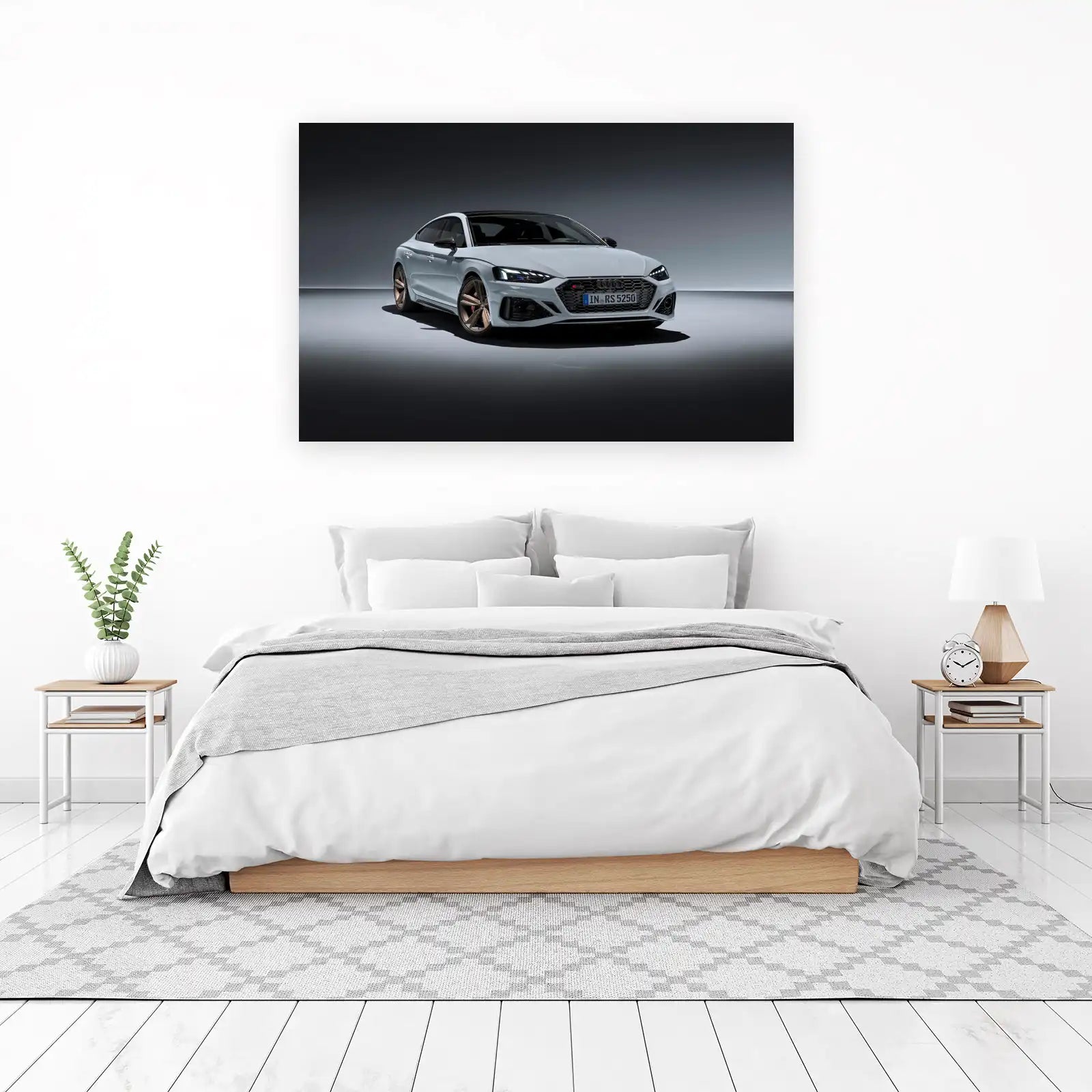 Audi RS 5 White Sports Car Wall Art