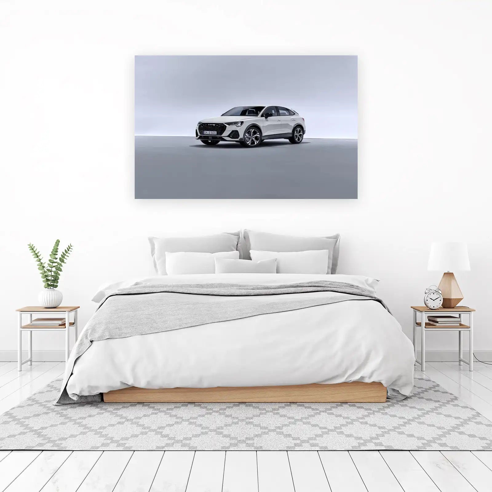 Modern White SUV Art Wall Art