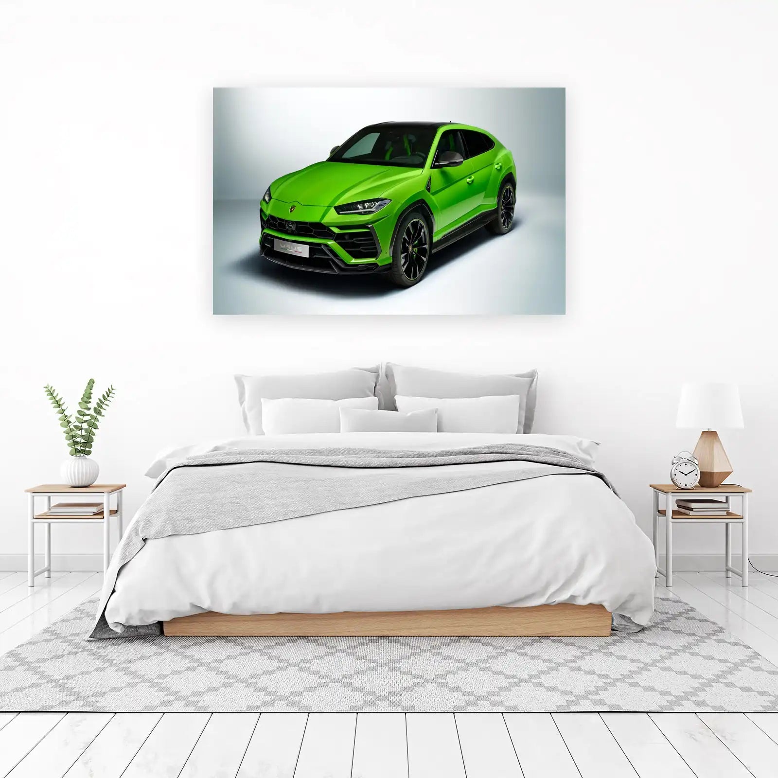 Vibrant Green Luxury SUV Wall Art Wall Art