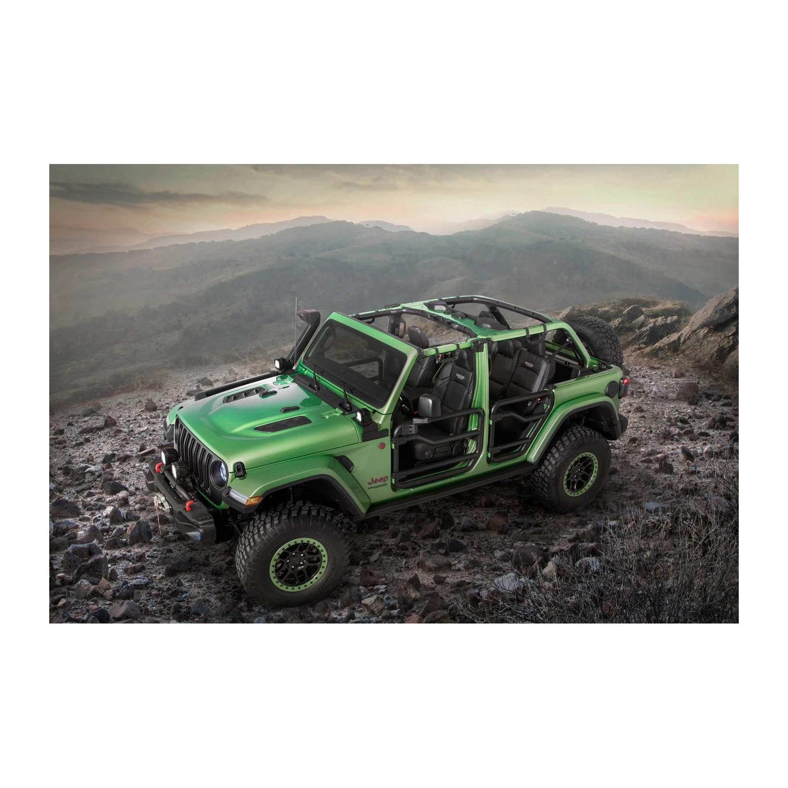 Off-Road Adventure Green Jeep Wall Art