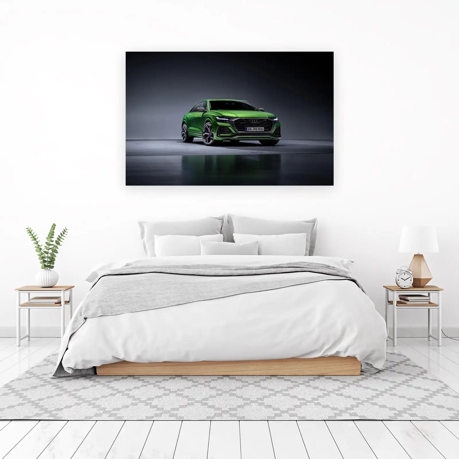 Vibrant Green Luxury SUV Car Wall Art