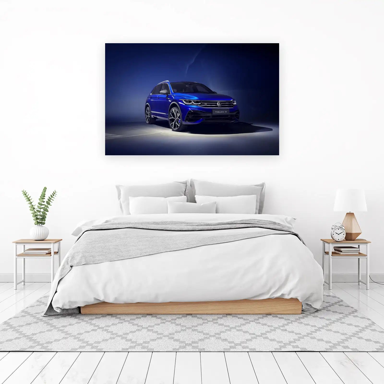 Bold Blue Tiguan R Line Automotive Wall Art