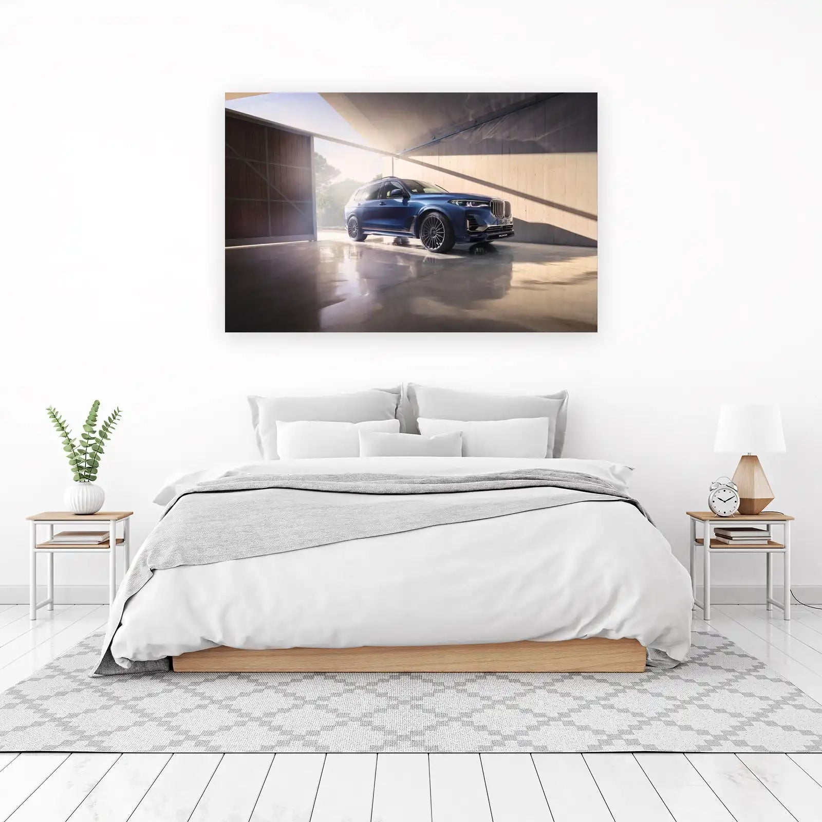 Luxury Blue Alpina SUV Wall Art