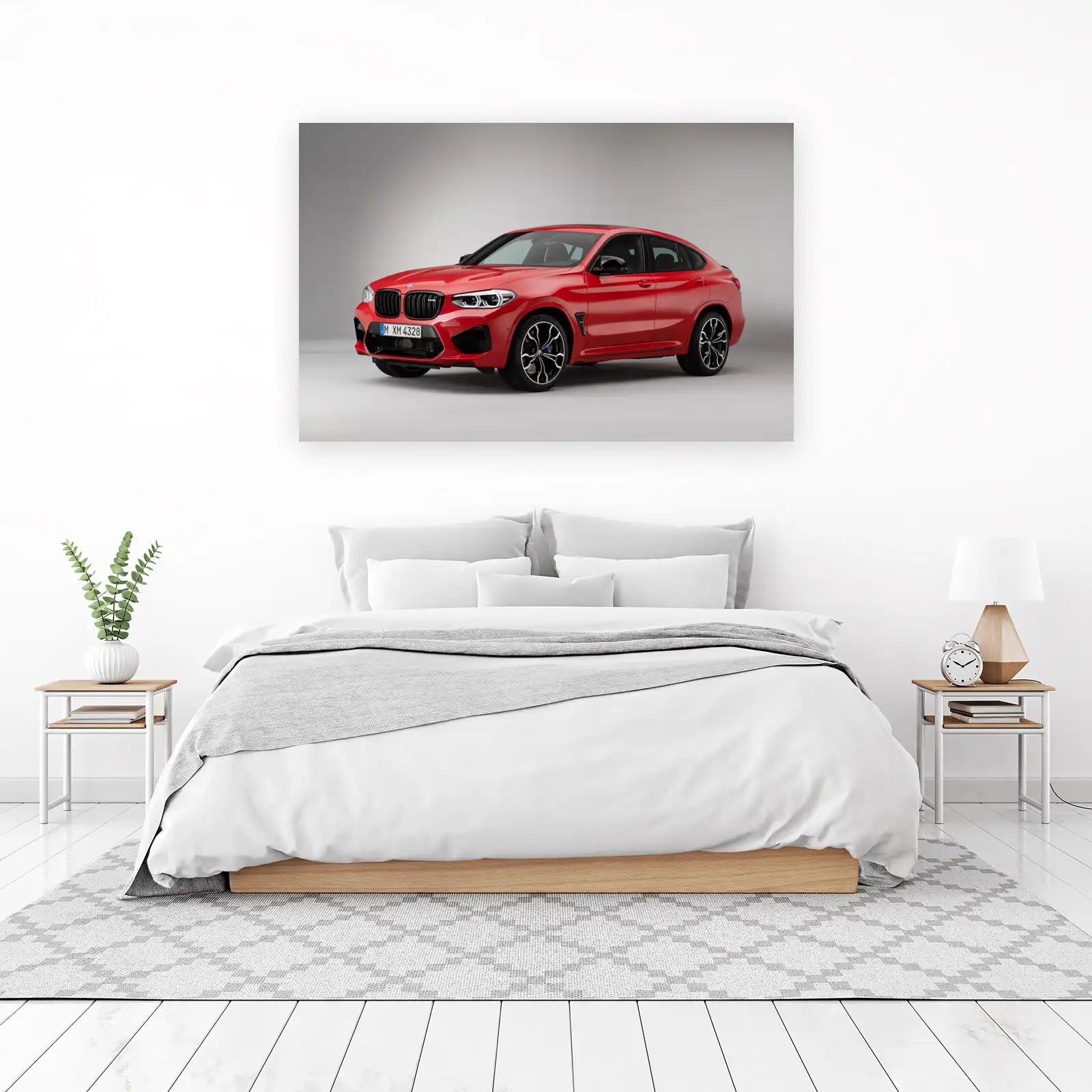 Luxury Red Sports Car Wall Art