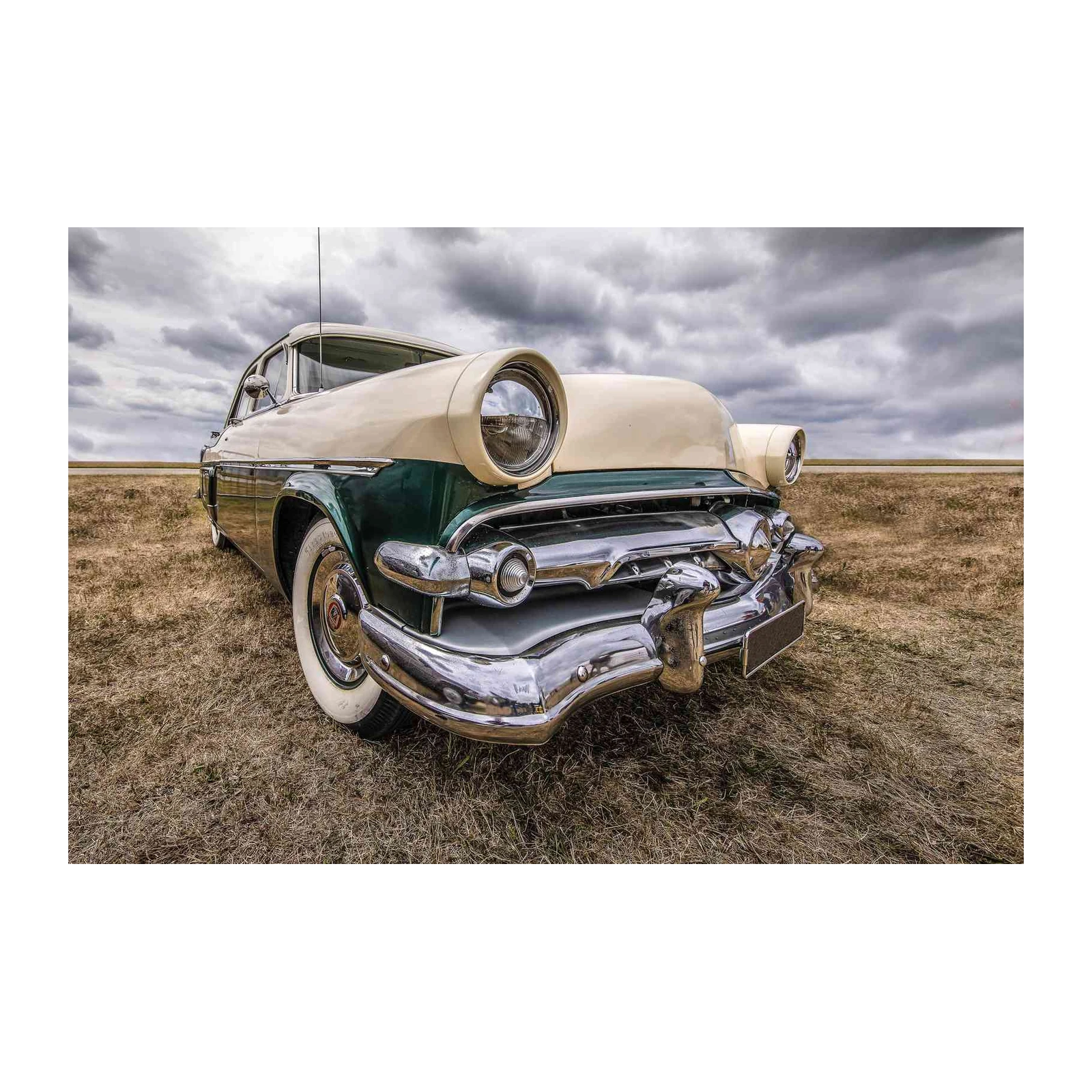 Vintage Two-Tone Sedan Wall Art
