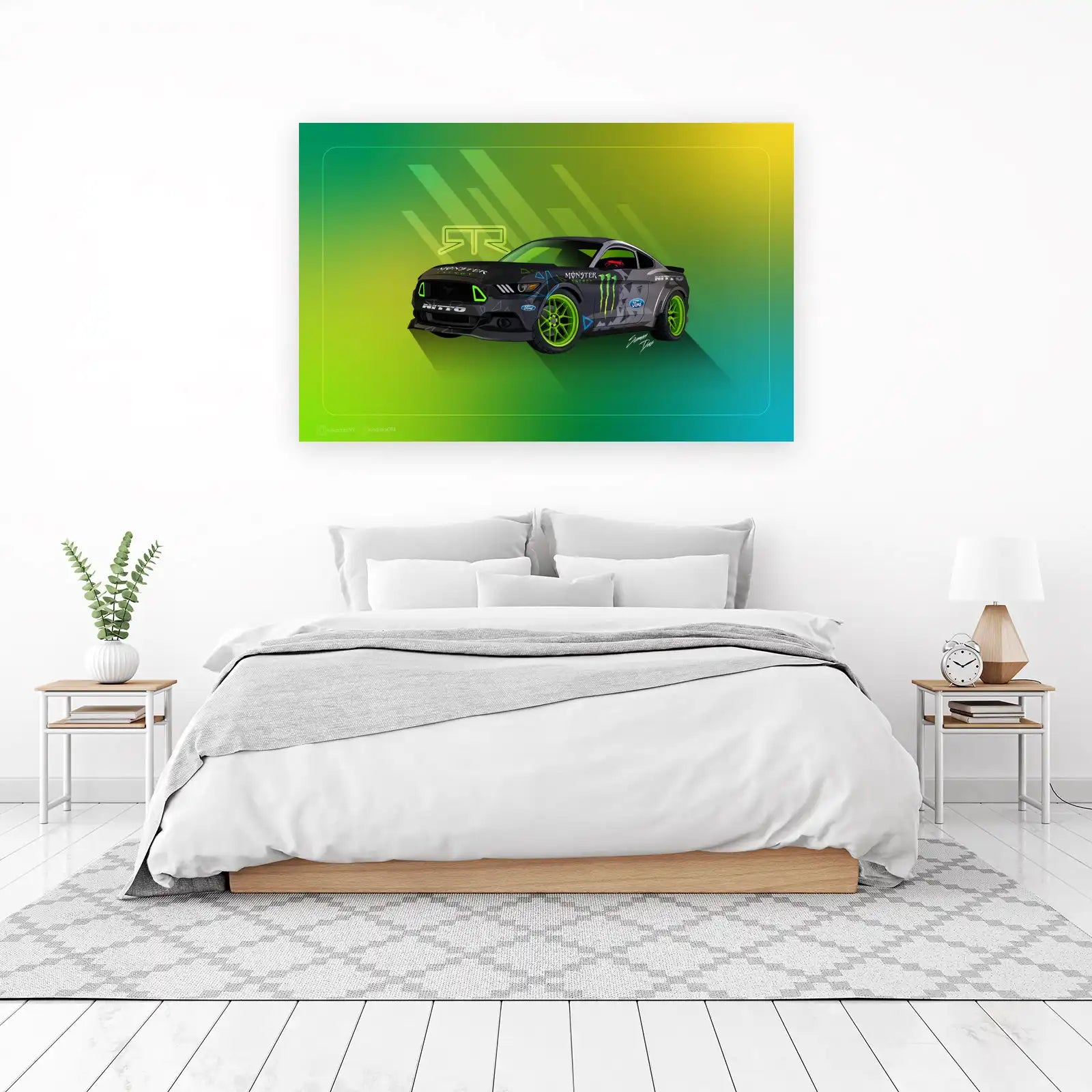 Monster Energy Mustang Drift Wall Art