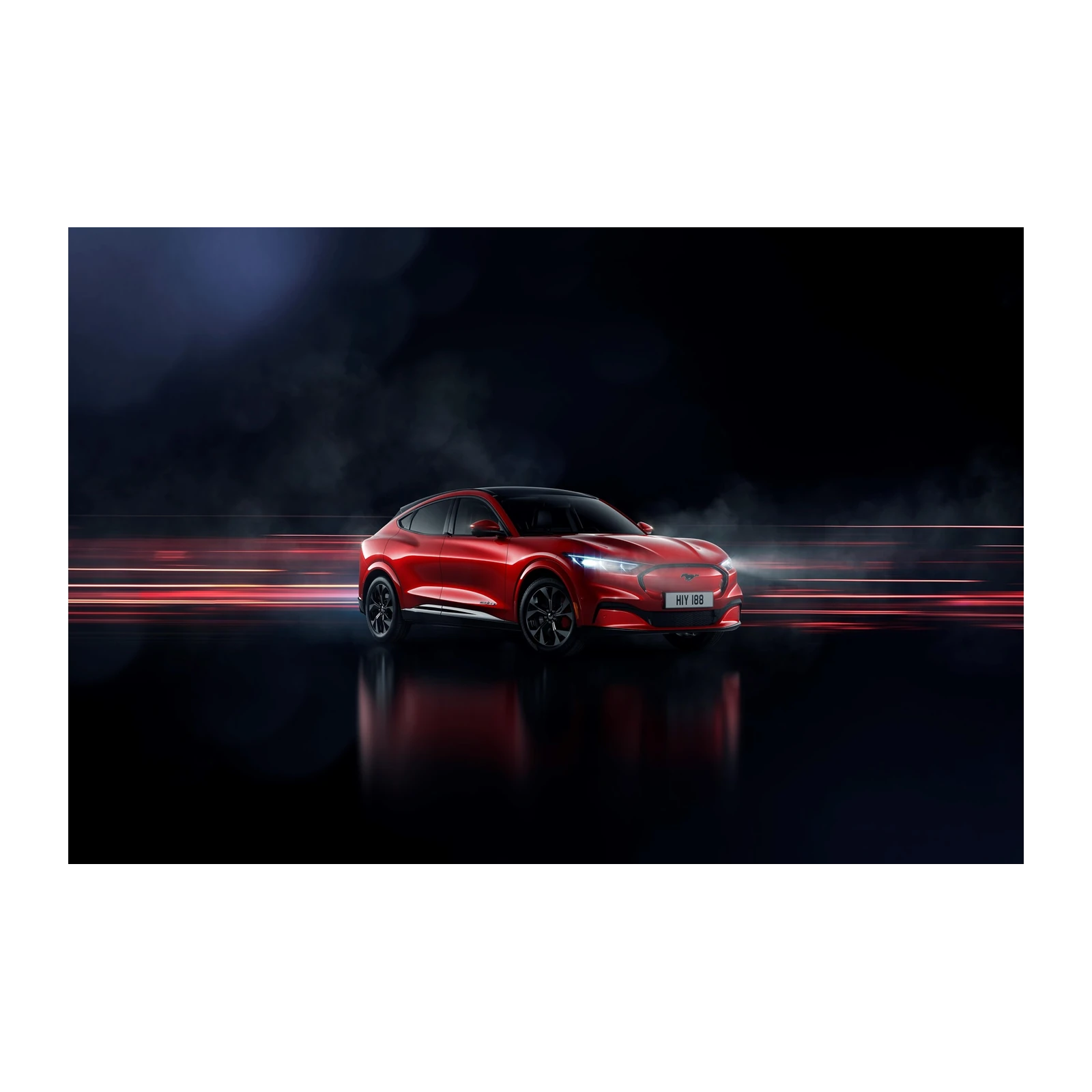 Red Mustang Mach-E Speed Wall Art