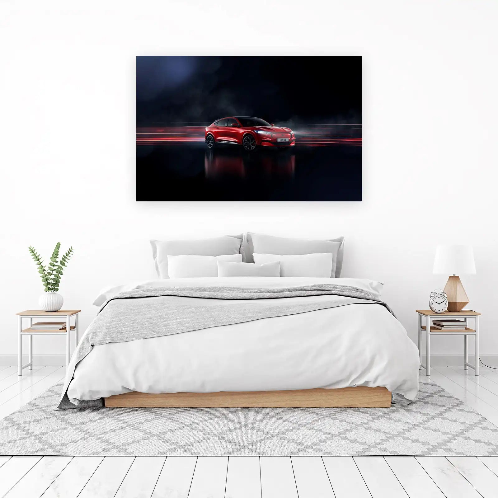 Red Mustang Mach-E Speed Wall Art