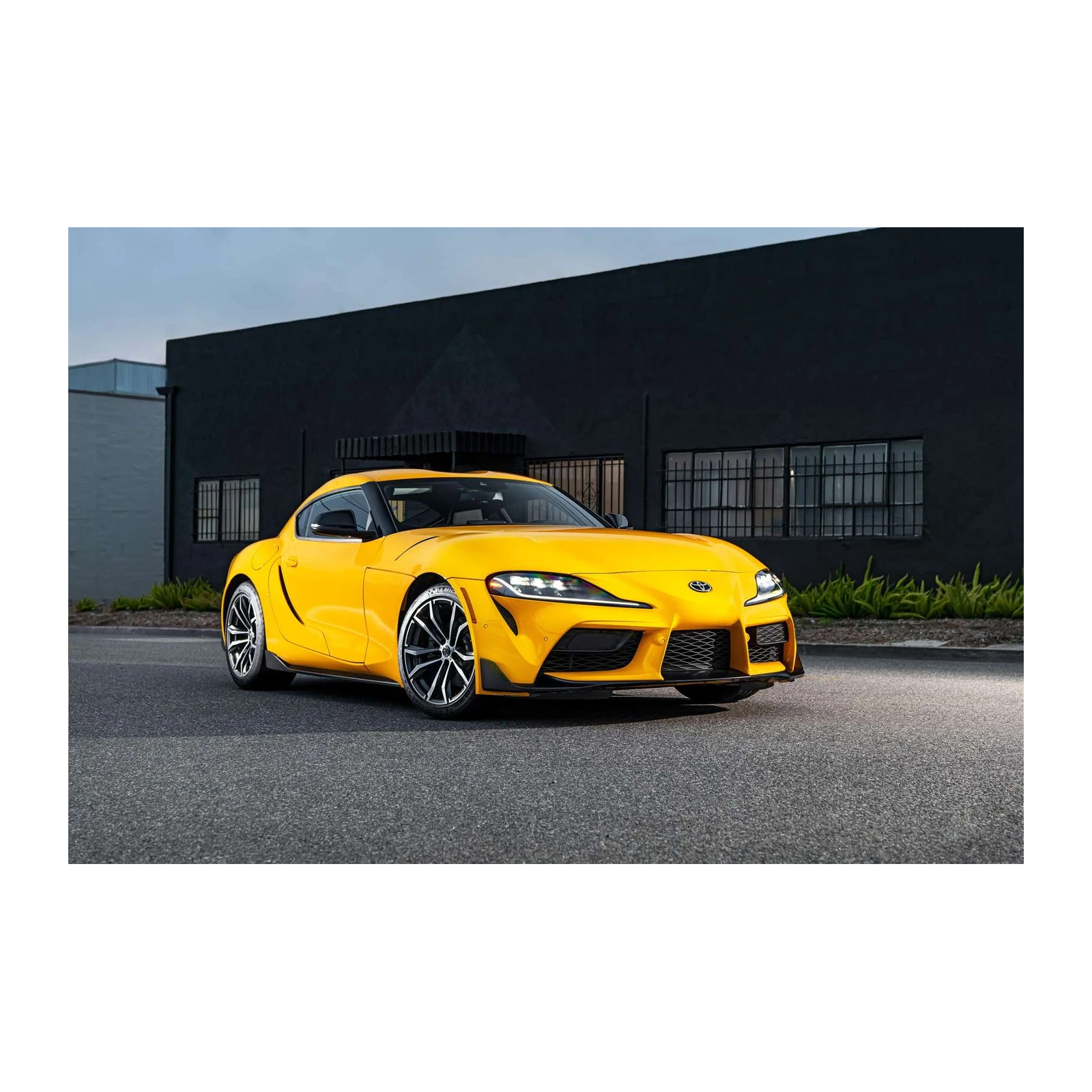 Vibrant Yellow Sports Car Wall Art