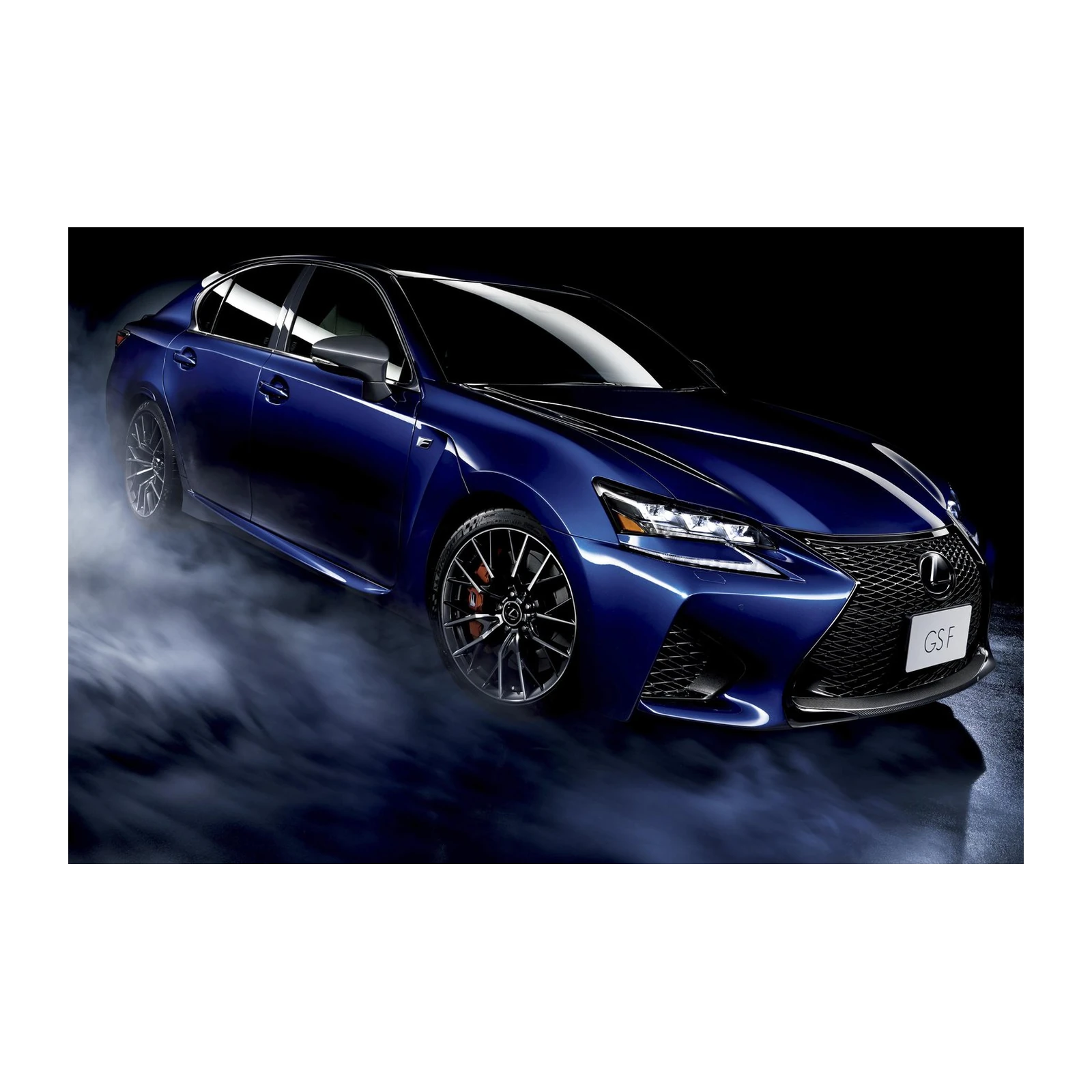 Luxury Blue Sedan Performance Wall Art