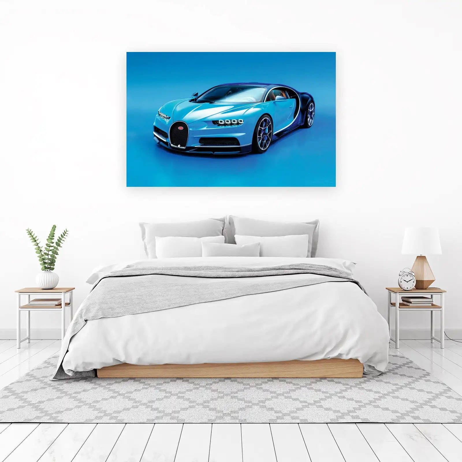 Stunning Bugatti Chiron Blue Wall Art