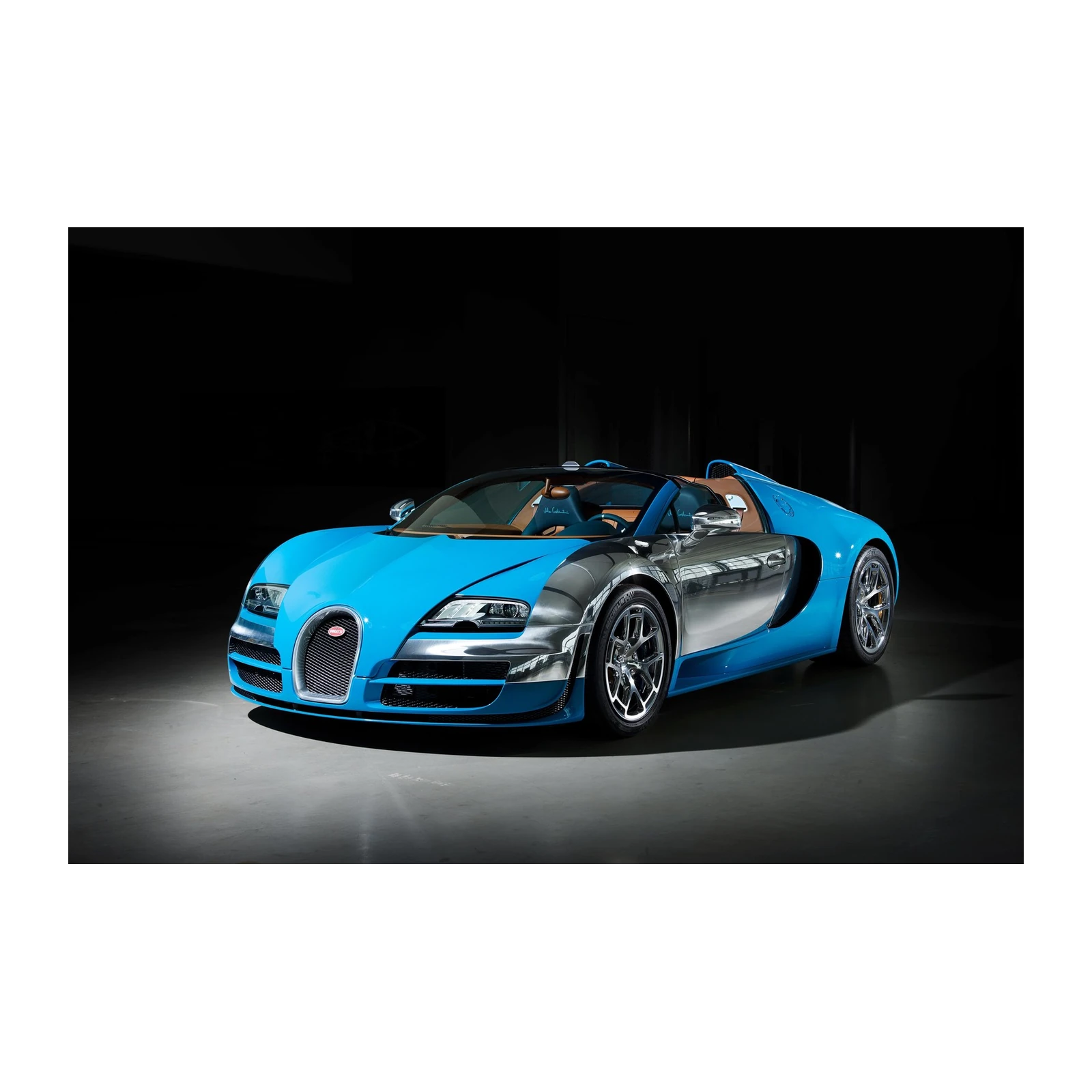 Luxury Blue Bugatti Veyron Car Wall Art