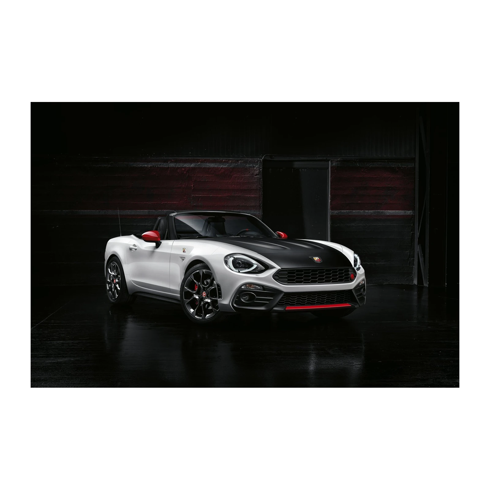 Sleek White Convertible Sports Car Wall Art