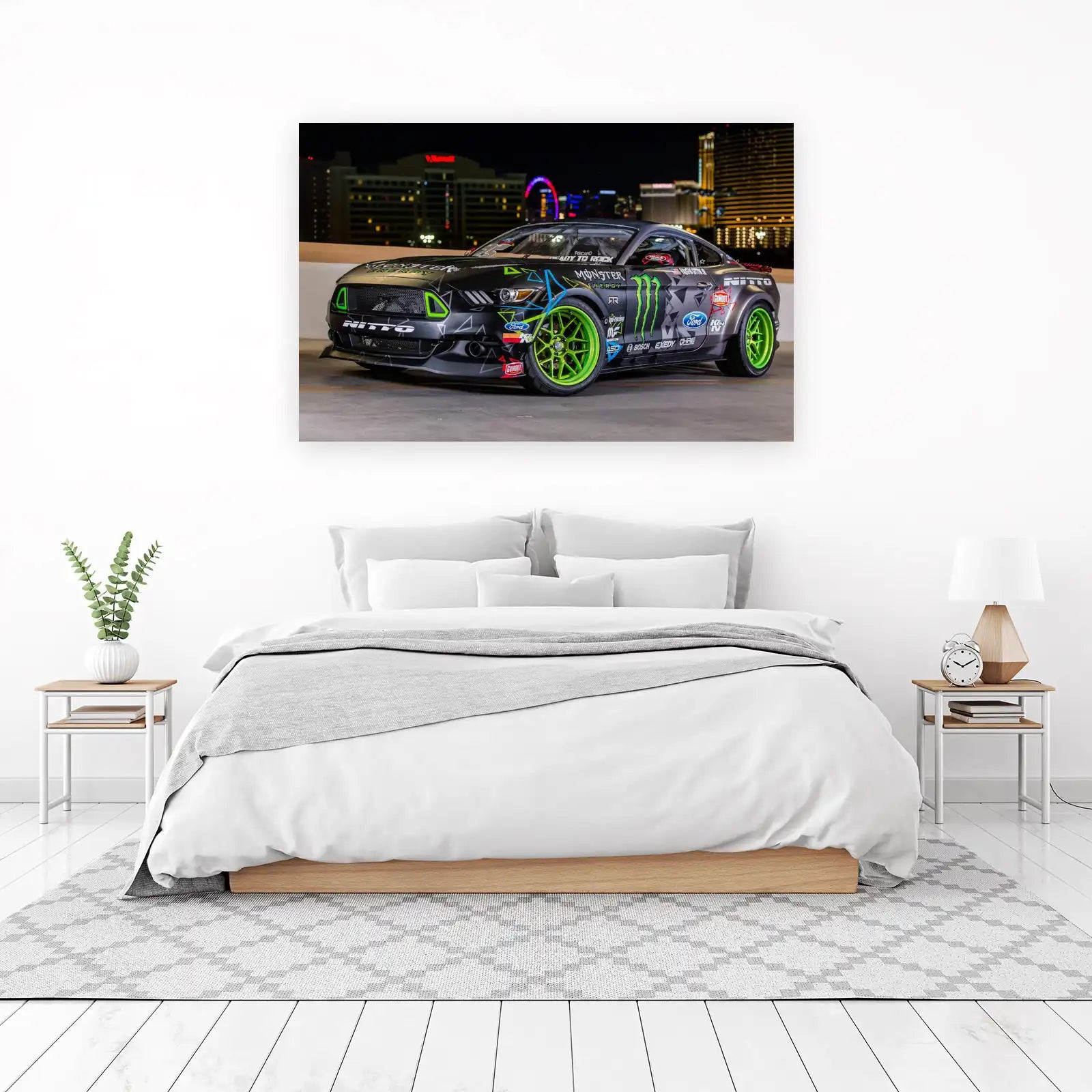 Monster Energy Mustang Drift Car Wall Art