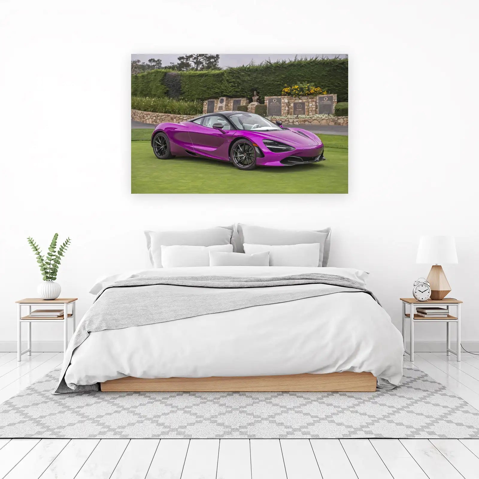 Vibrant McLaren 720S Purple Wall Art