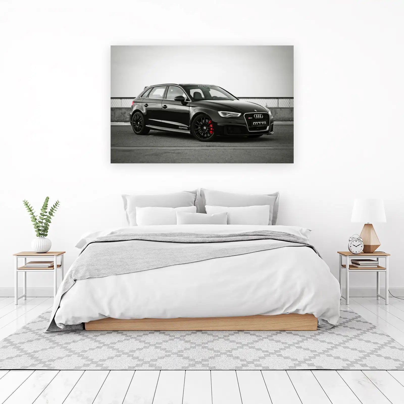 Sleek Black Audi RS3 Performance Wall Art