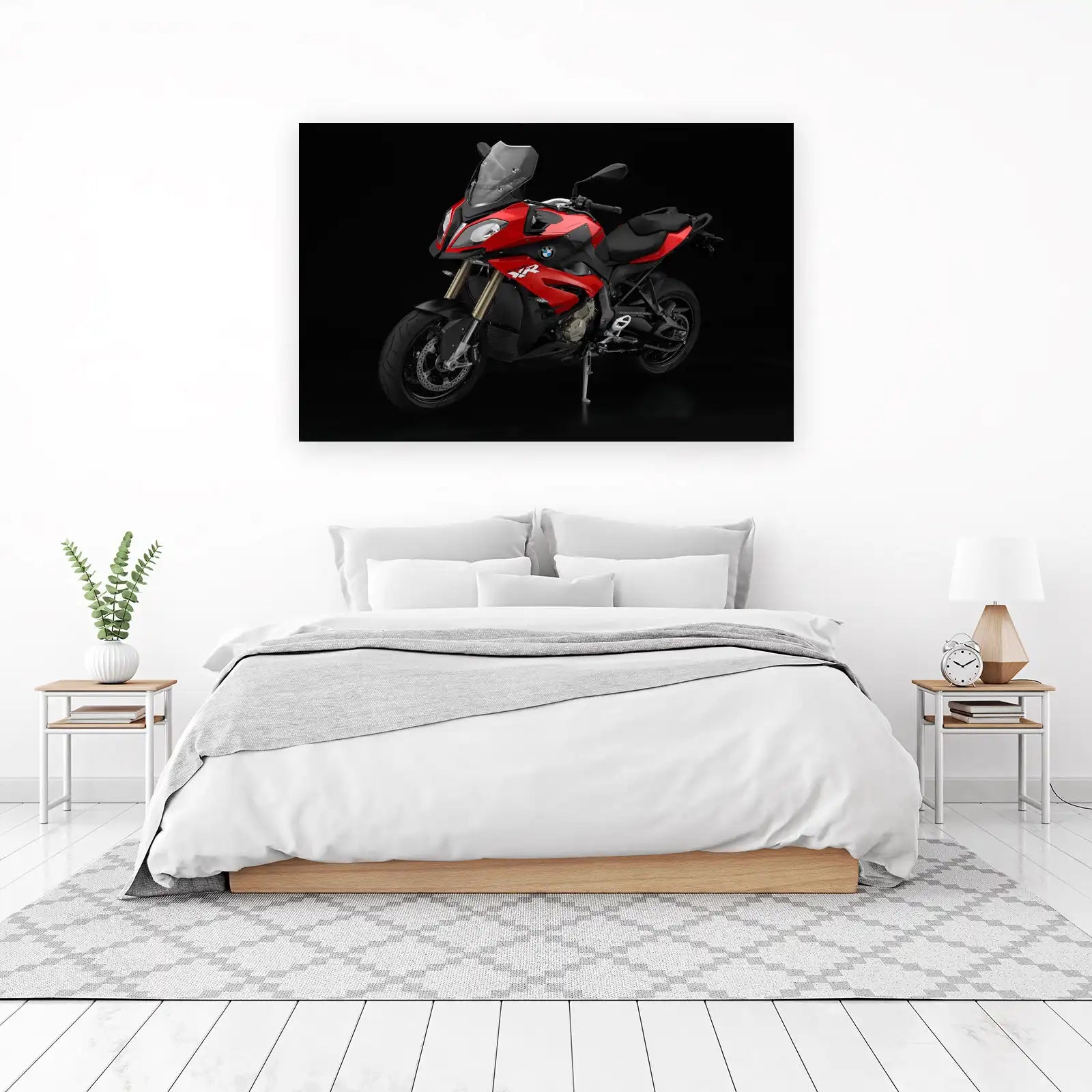 Dynamic Red BMW S1000XR Motorcycle Wall Art
