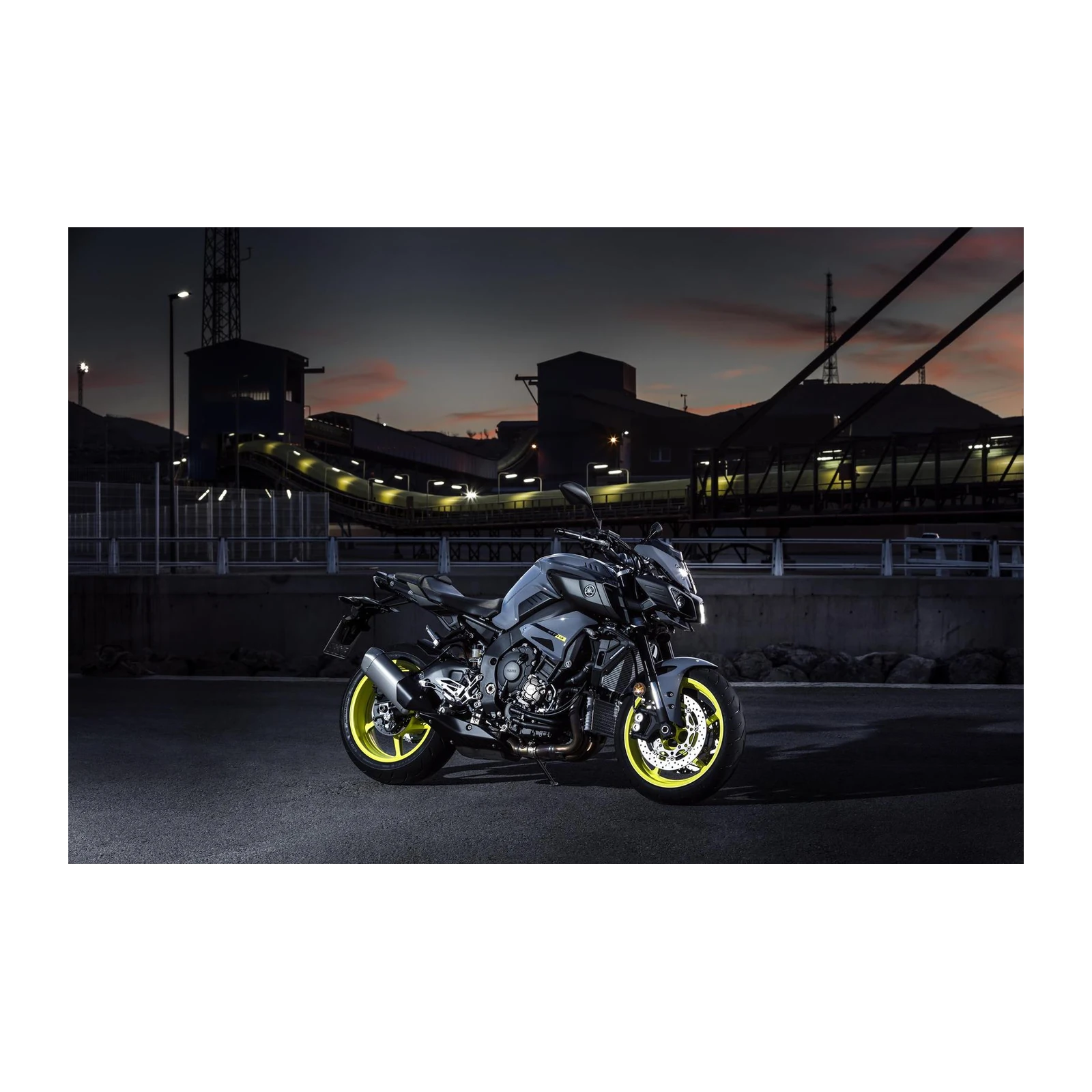 Powerful Motorcycle at Dusk Wall Art