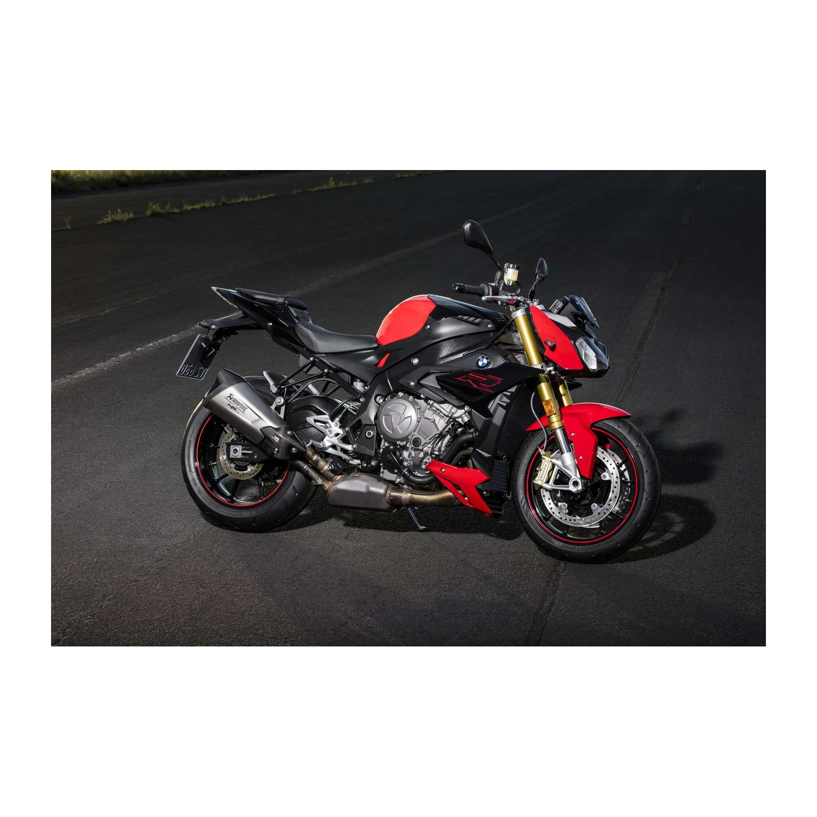 Dynamic Red & Black Motorcycle Wall Art