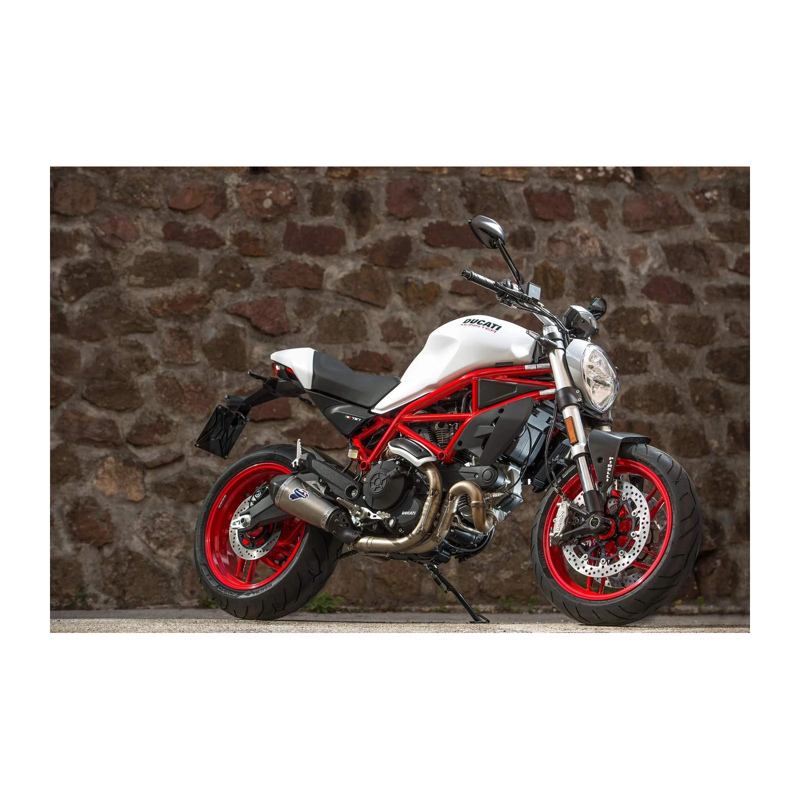 Iconic Ducati Monster 797 Red & White Wall Art