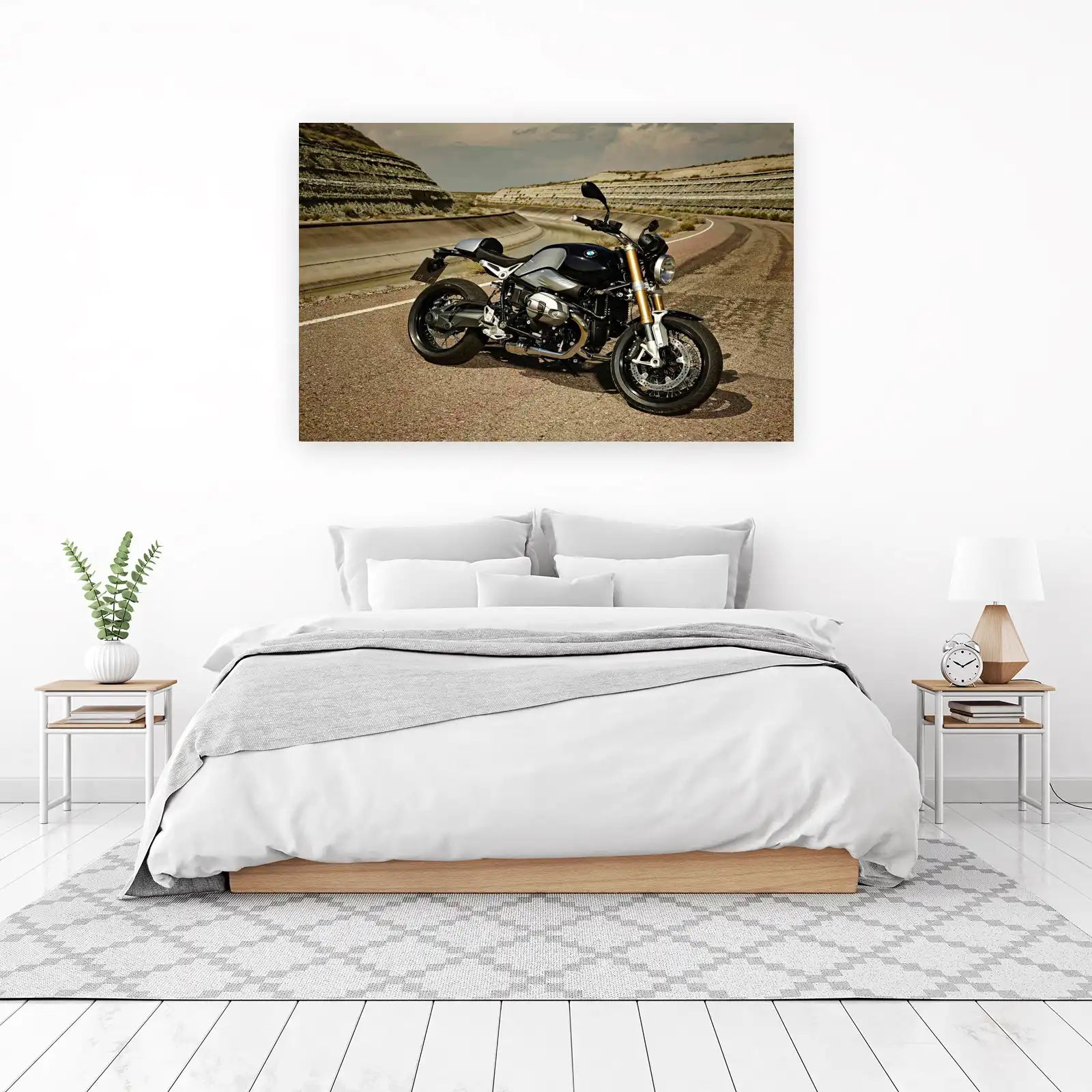 BMW R nineT Motorcycle Road Wall Art