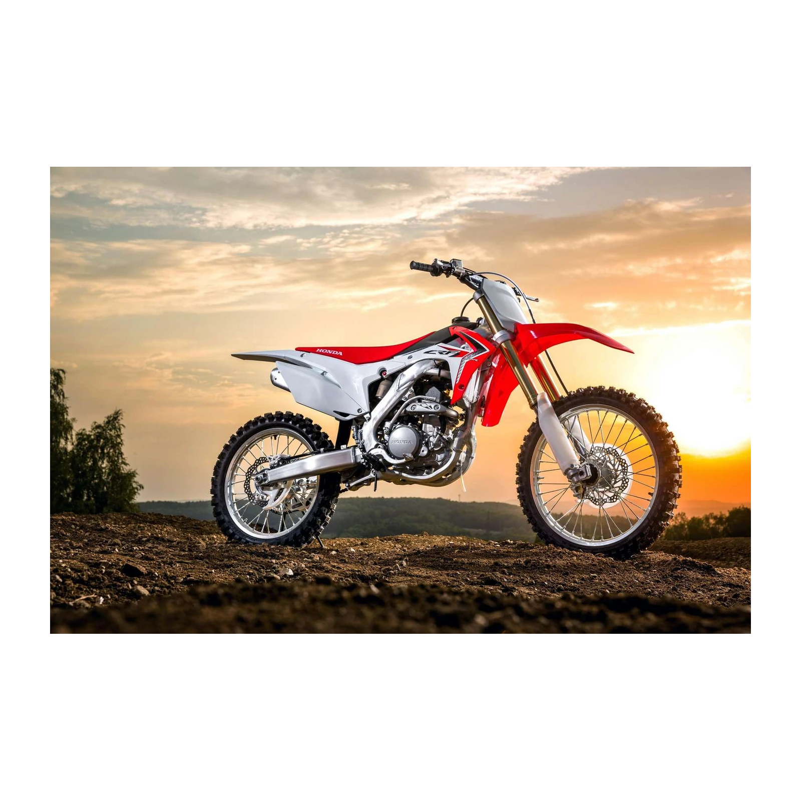 Dynamic Honda CRF Dirt Bike Sunset Wall Art