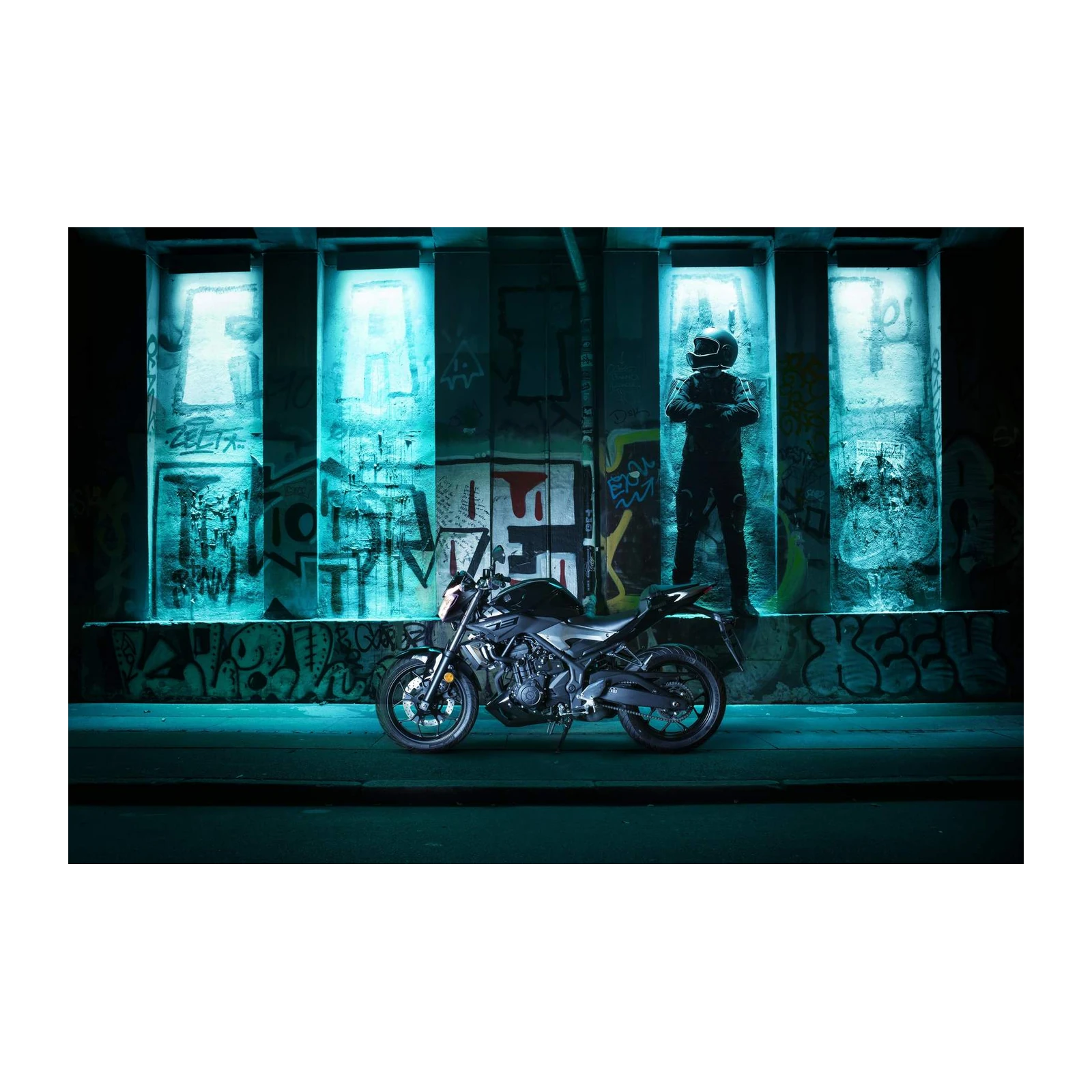 Urban Rider Motorcycle & Graffiti Wall Art
