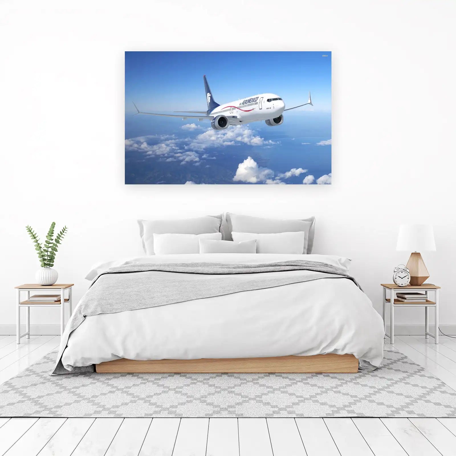 Aeromexico Plane Aviation Art Wall Art