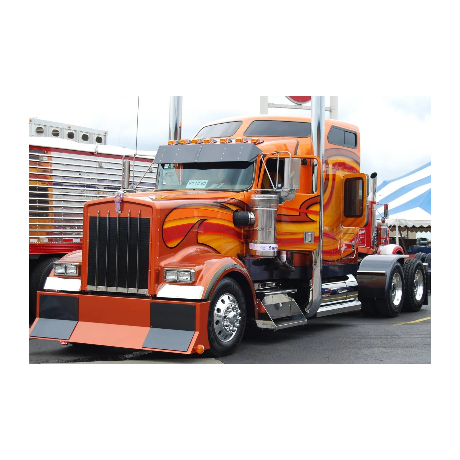 Custom Flame Truck Art Wall Art