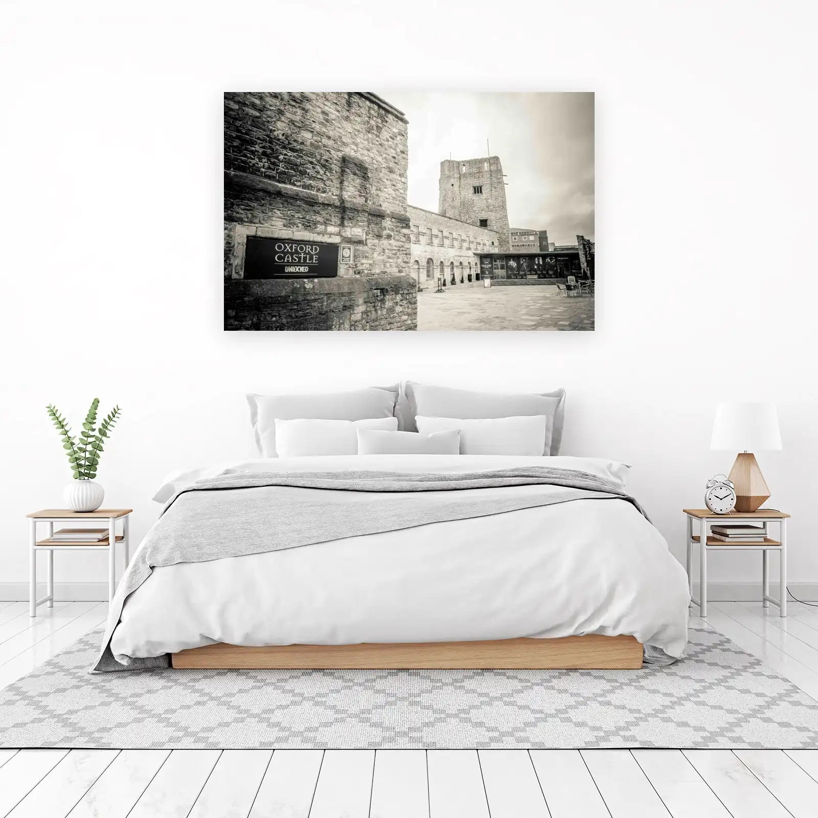 Oxford Castle Monochrome History Wall Art