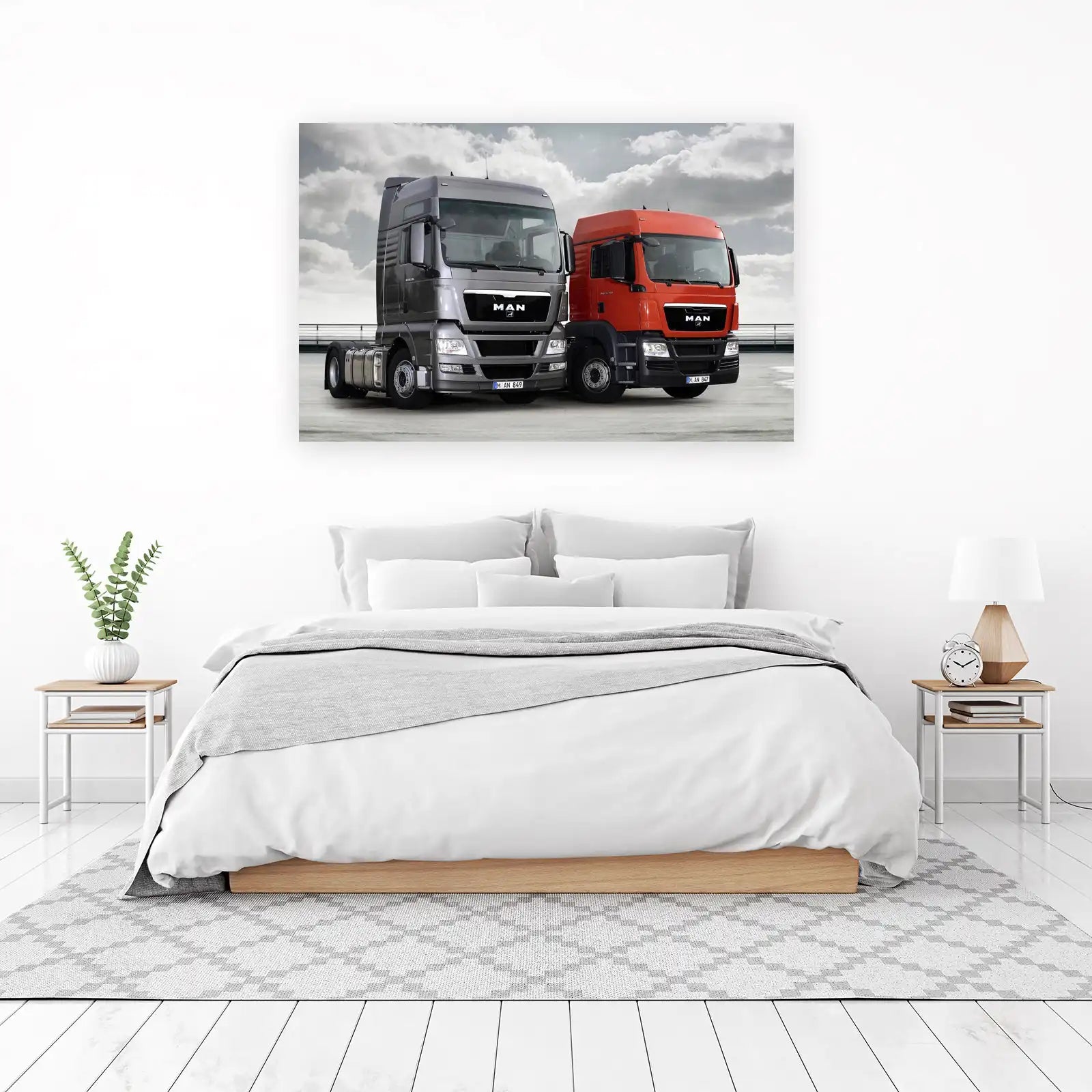 Powerful MAN Trucks Duo Wall Art