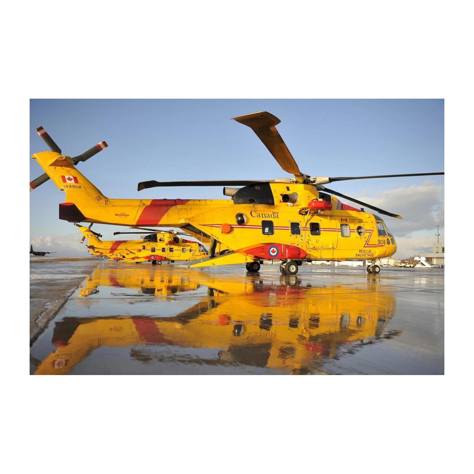 Yellow Rescue Helicopters Canada Wall Art