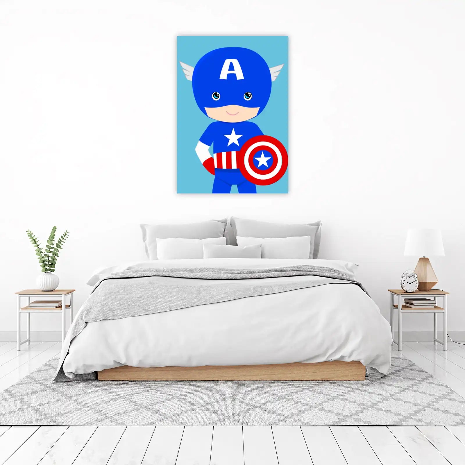 Cute Captain America Wall Art Wall Art