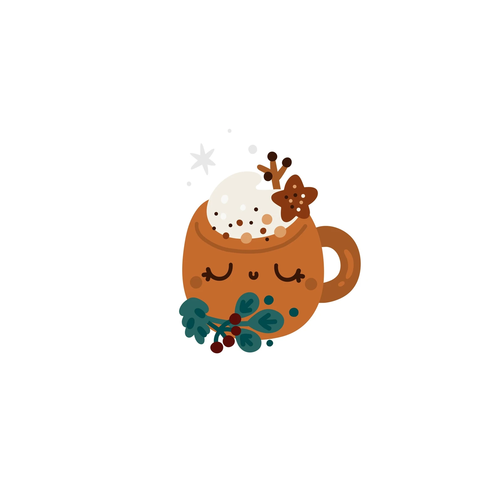 Cute Cozy Christmas Hot Cocoa Wall Art
