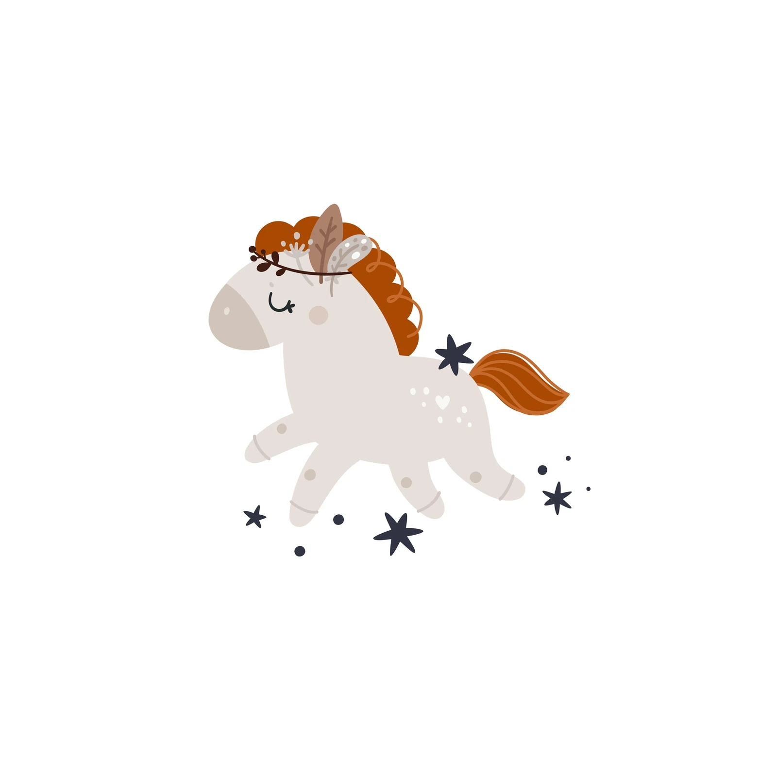 Boho Dreamy Horse Wall Art Wall Art