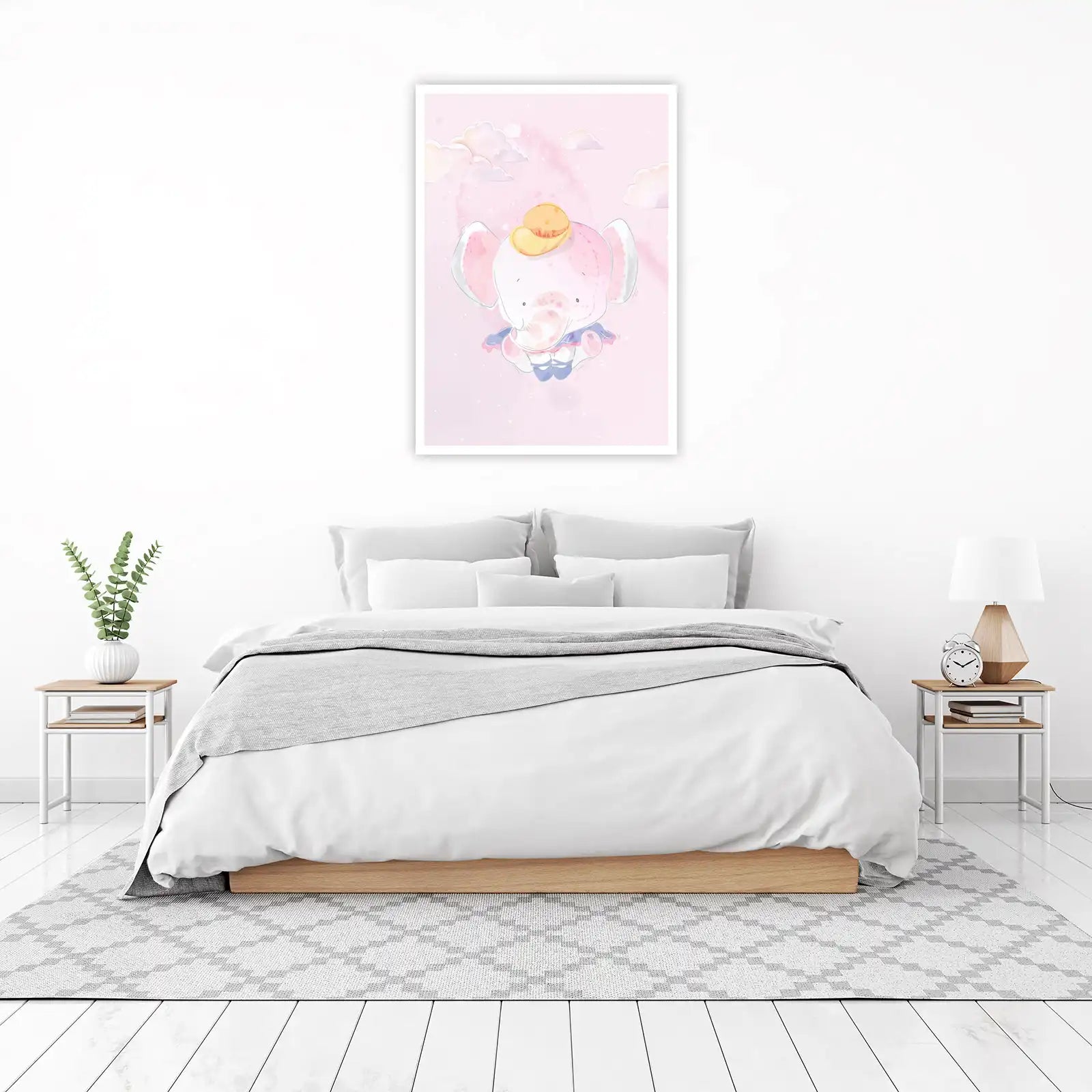 Adorable Flying Elephant Ballet Wall Art