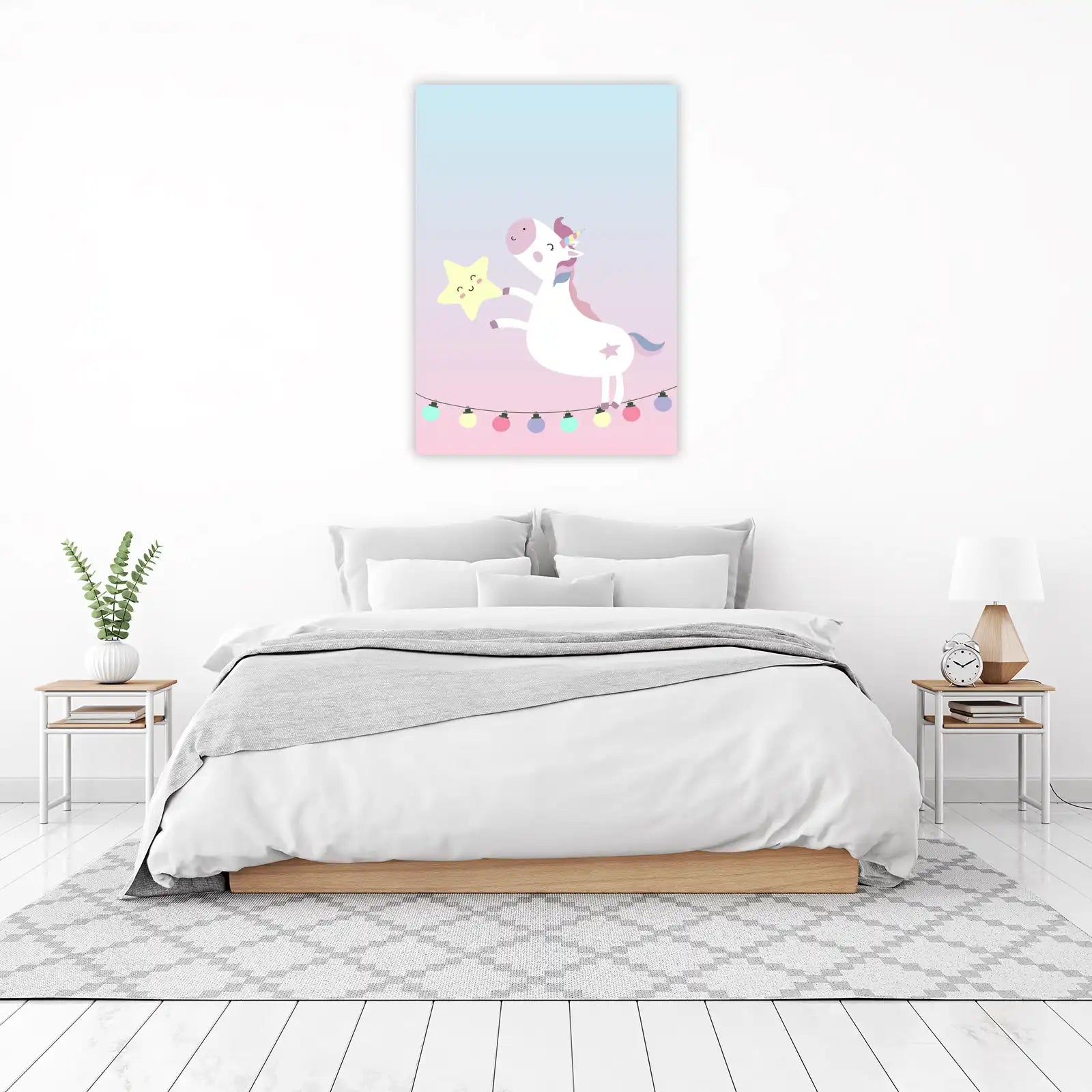Magical Star Unicorn Nursery Wall Art
