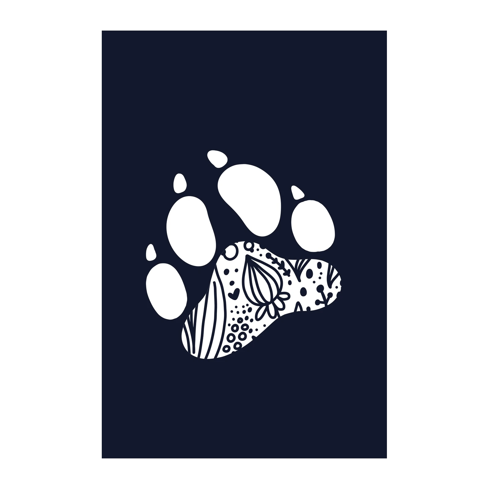 Bohemian Paw Print Wall Art Wall Art