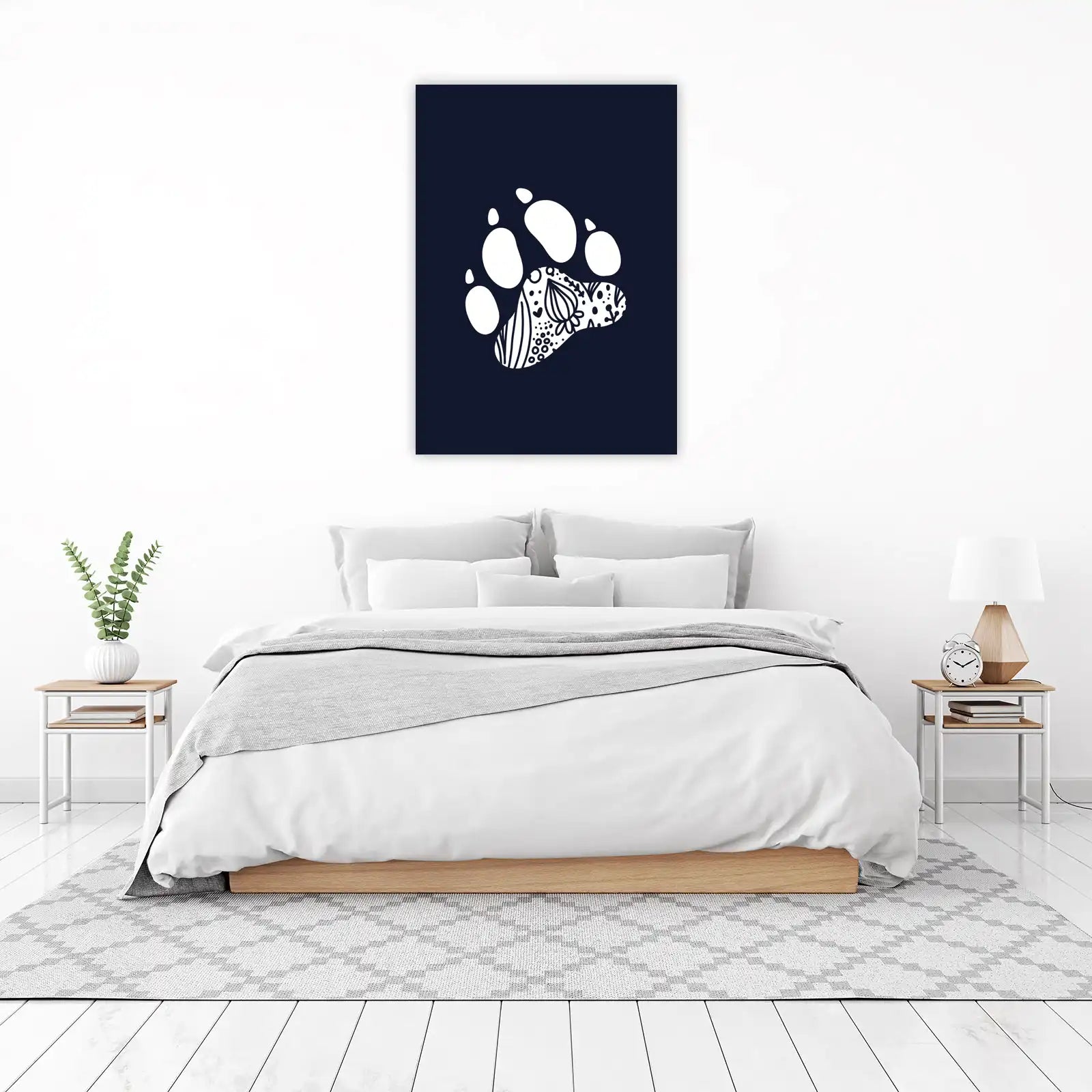 Bohemian Paw Print Wall Art Wall Art