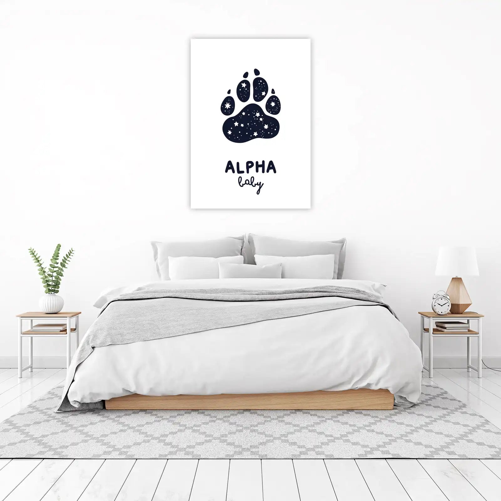 Celestial Paw Print Baby Alpha Wall Art