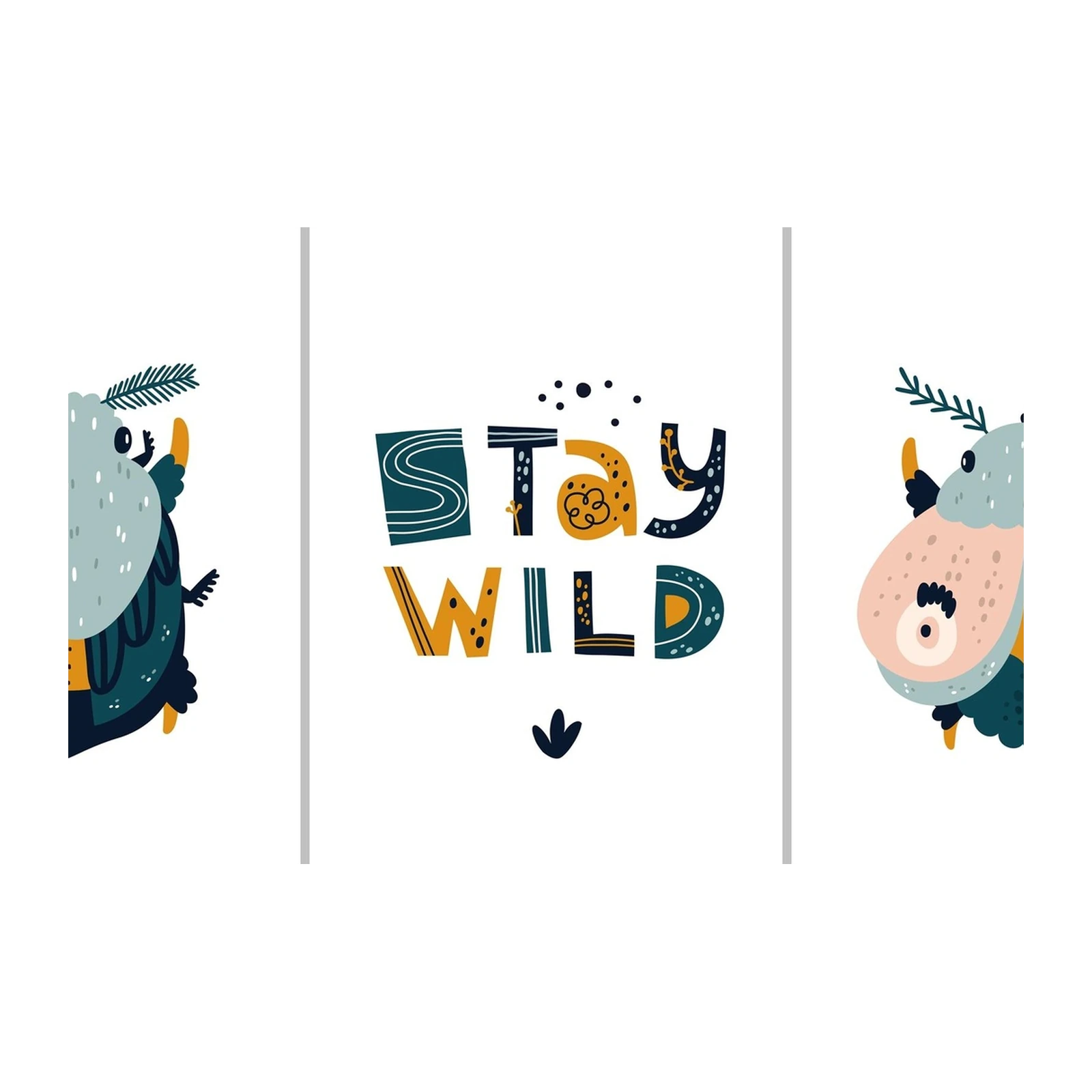 Cute Bug Art "Stay Wild" Wall Art