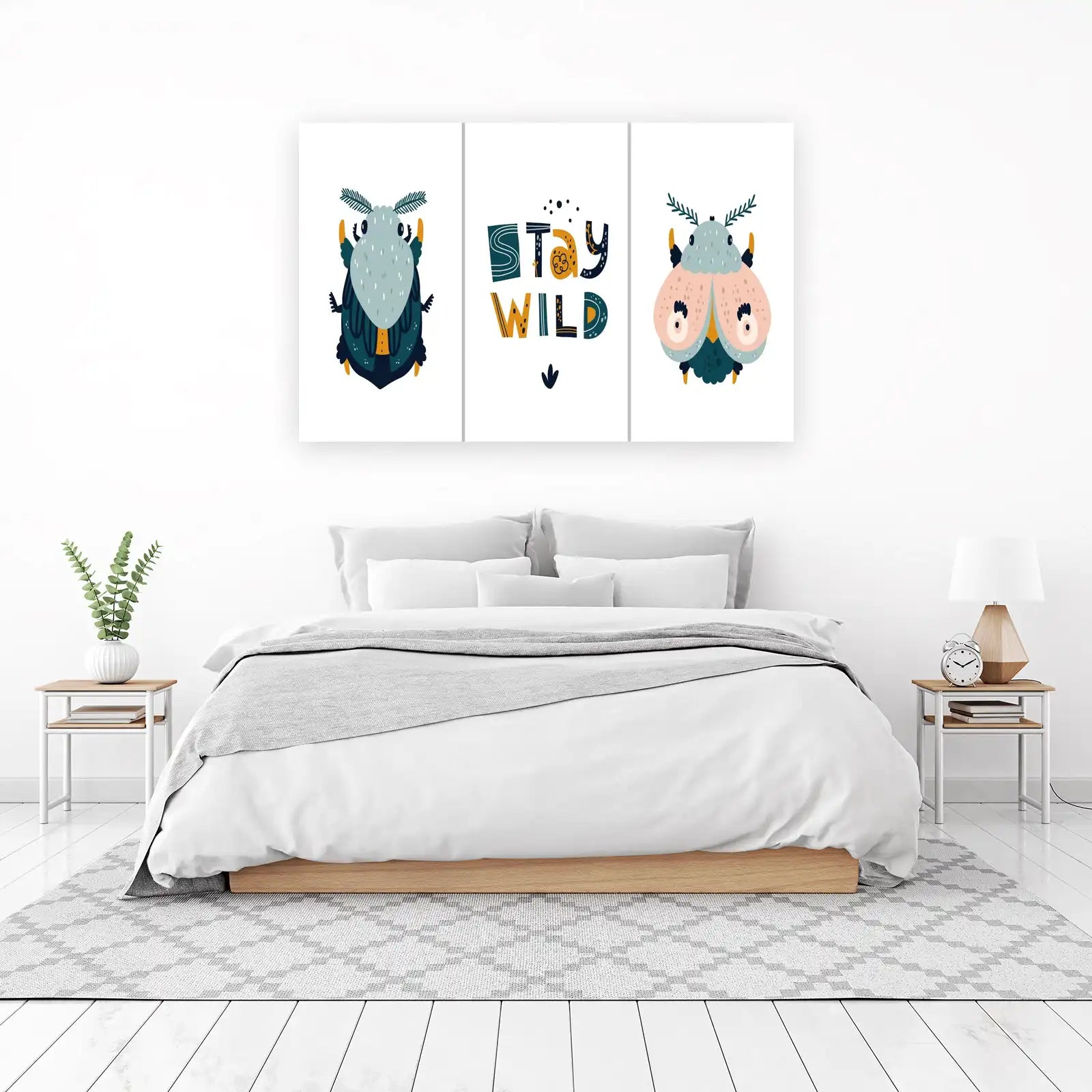 Cute Bug Art "Stay Wild" Wall Art