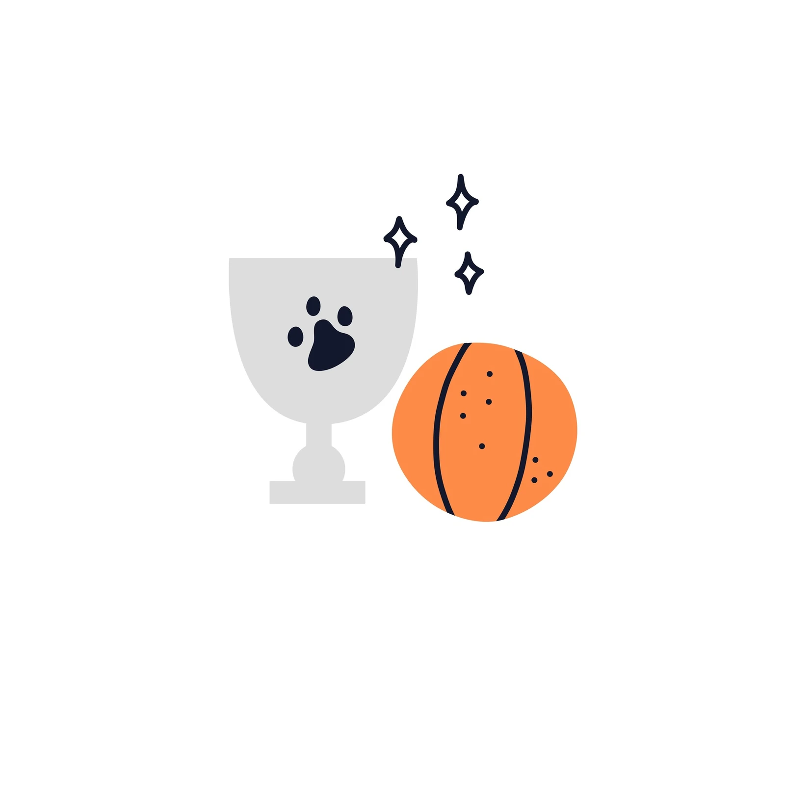 Playful Paw Trophy & Ball Wall Art