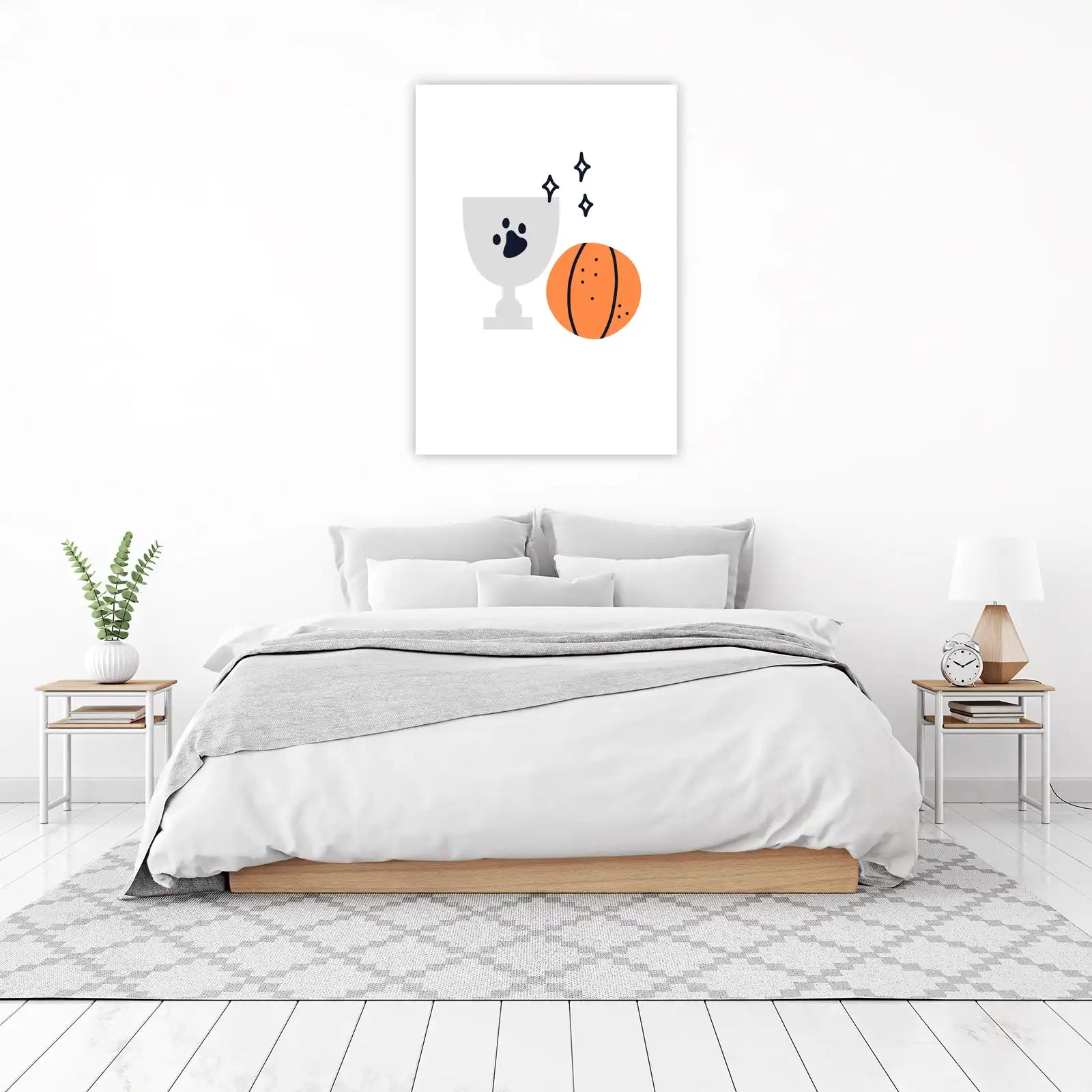 Playful Paw Trophy & Ball Wall Art