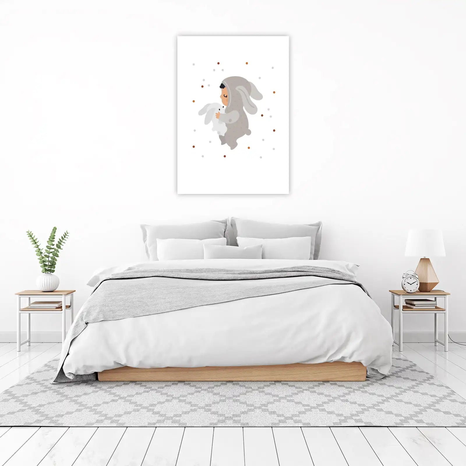 Sweet Bunny Hugs Nursery Wall Art Wall Art