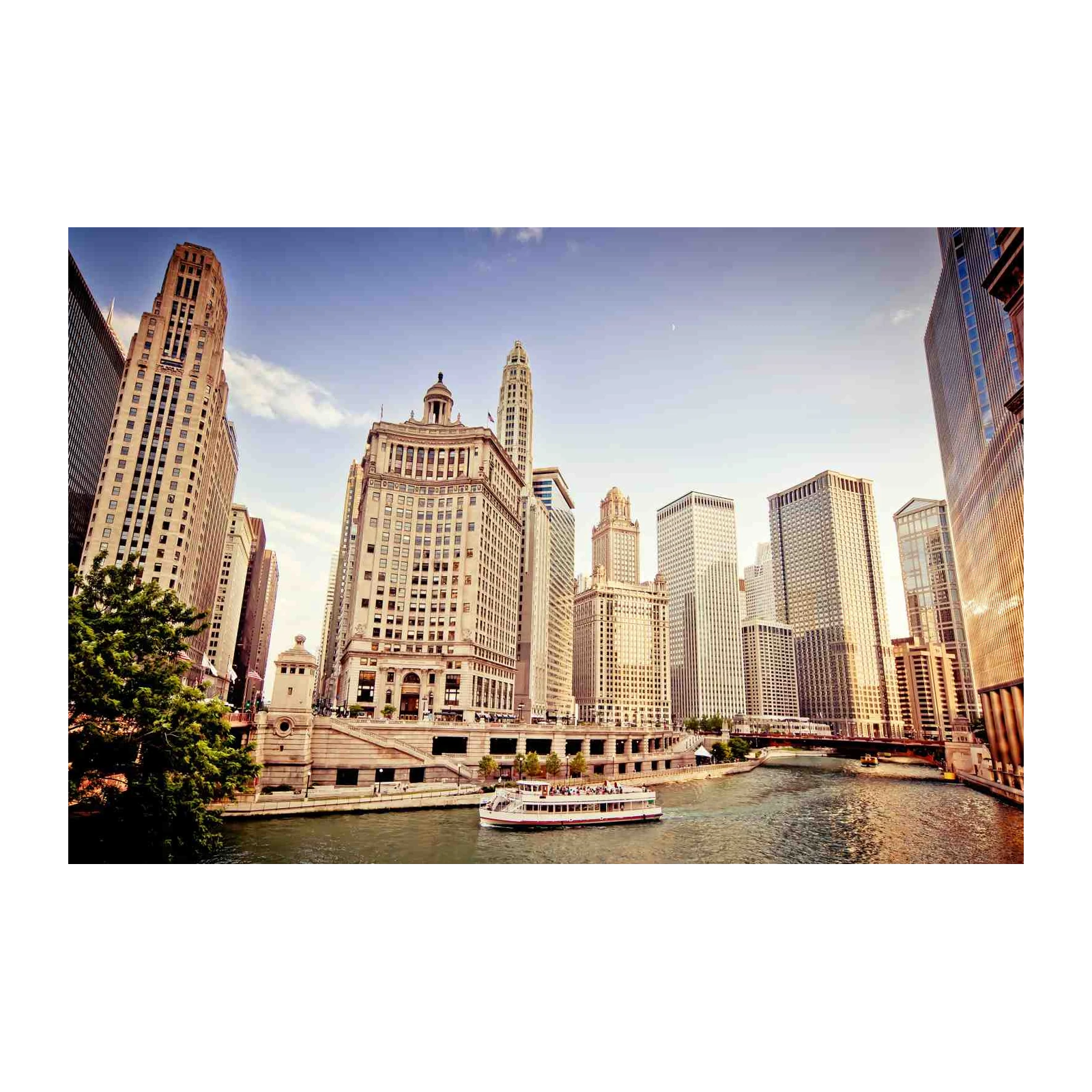 Chicago River Skyline Wall Art